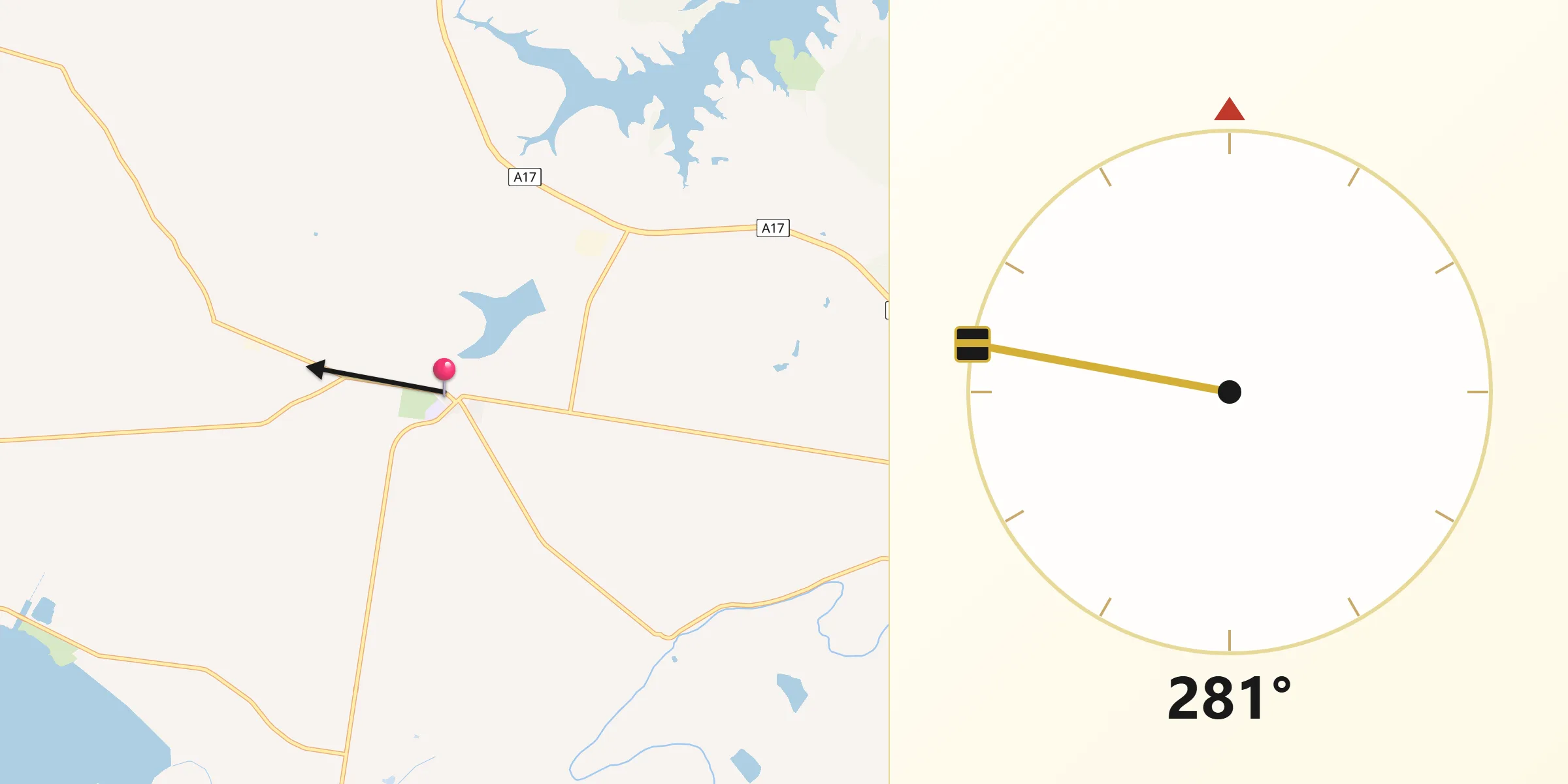Qibla Direction from Coominya