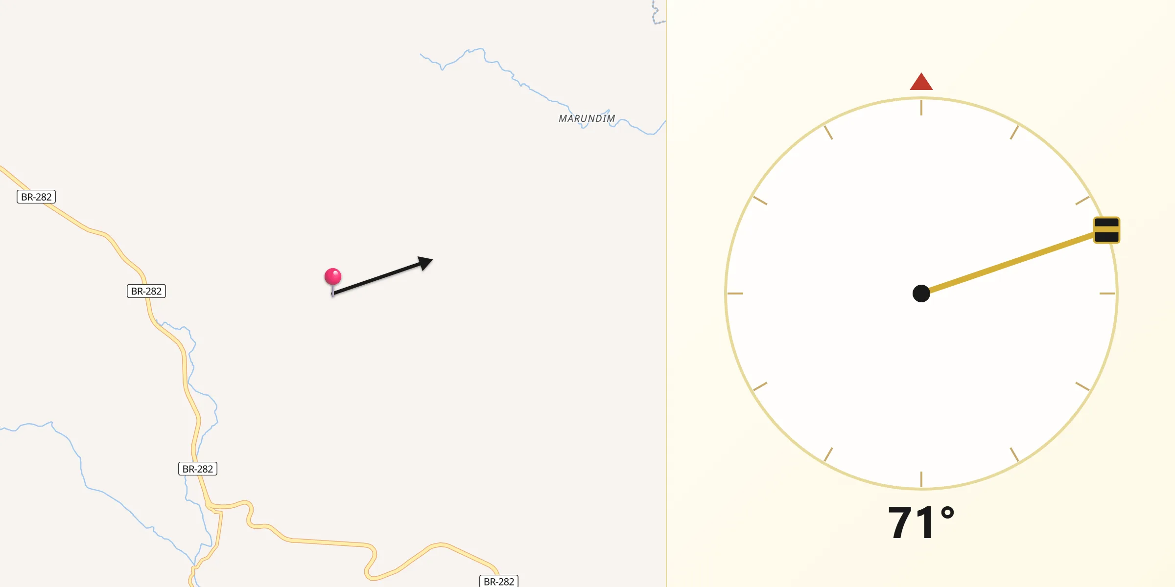 Direção da Qibla a partir de Vargem