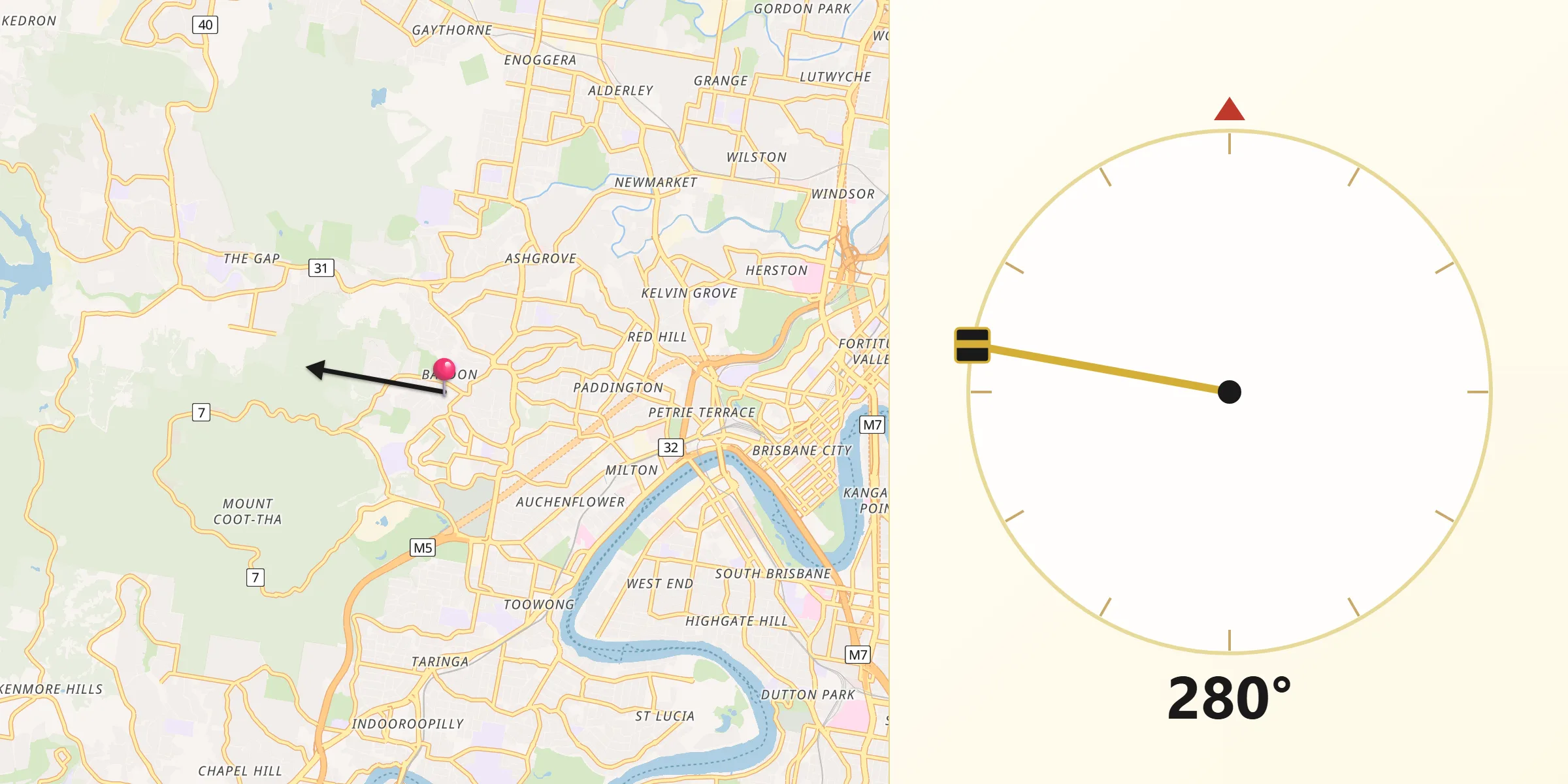Qibla Direction from Bardon