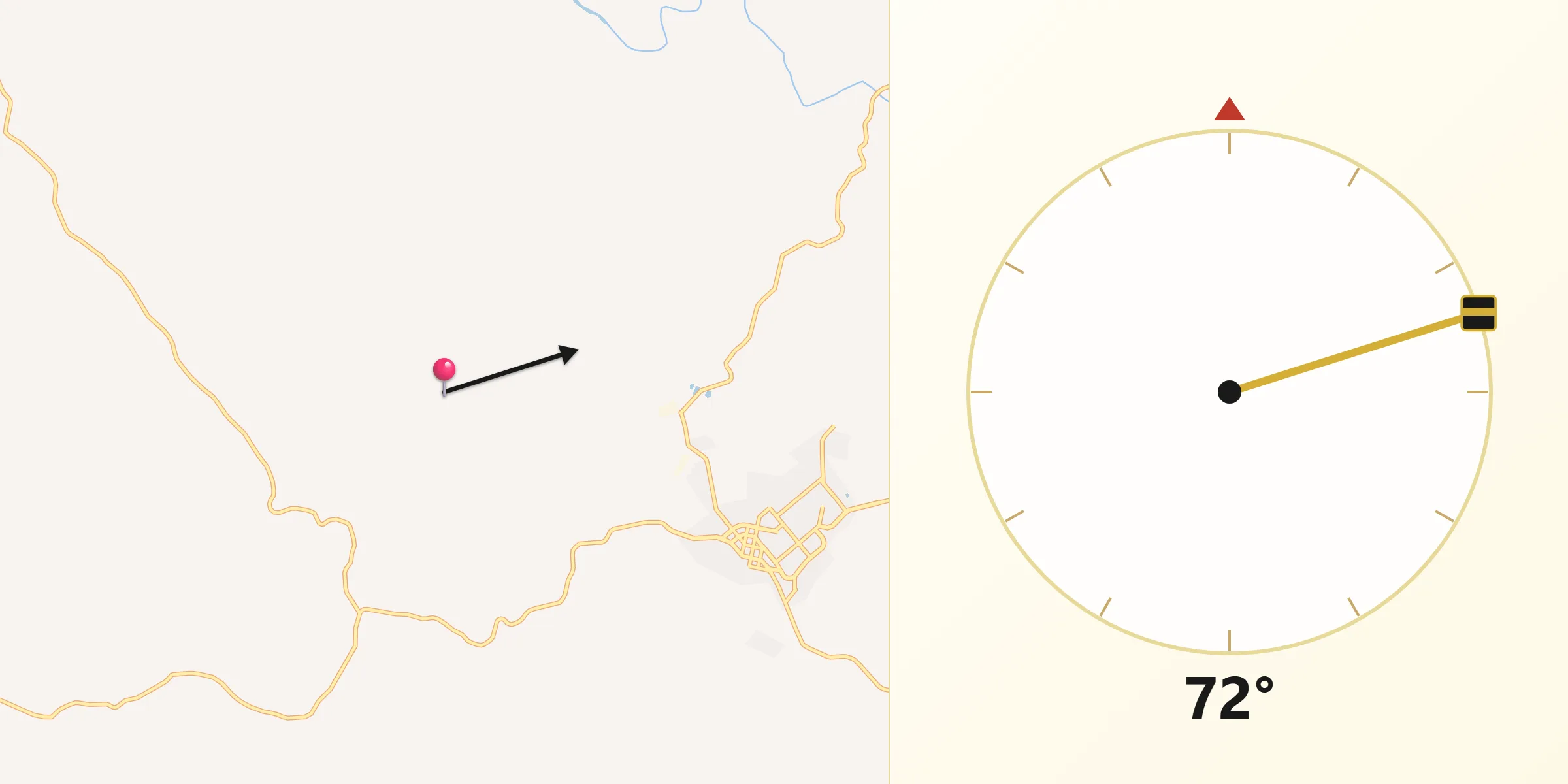 Direção da Qibla a partir de Crissiumal