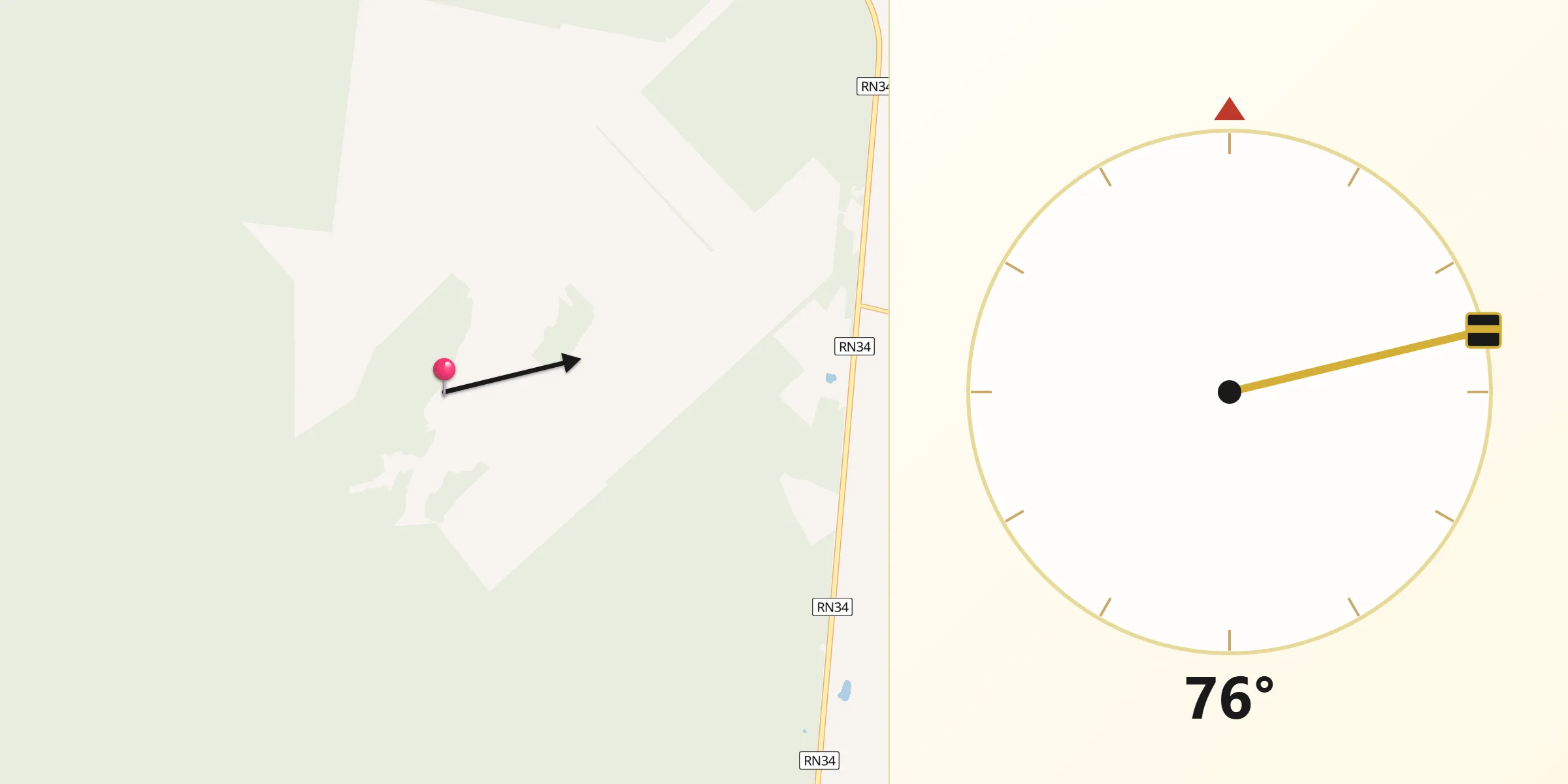 Dirección de la Qibla desde Departamento de Banda