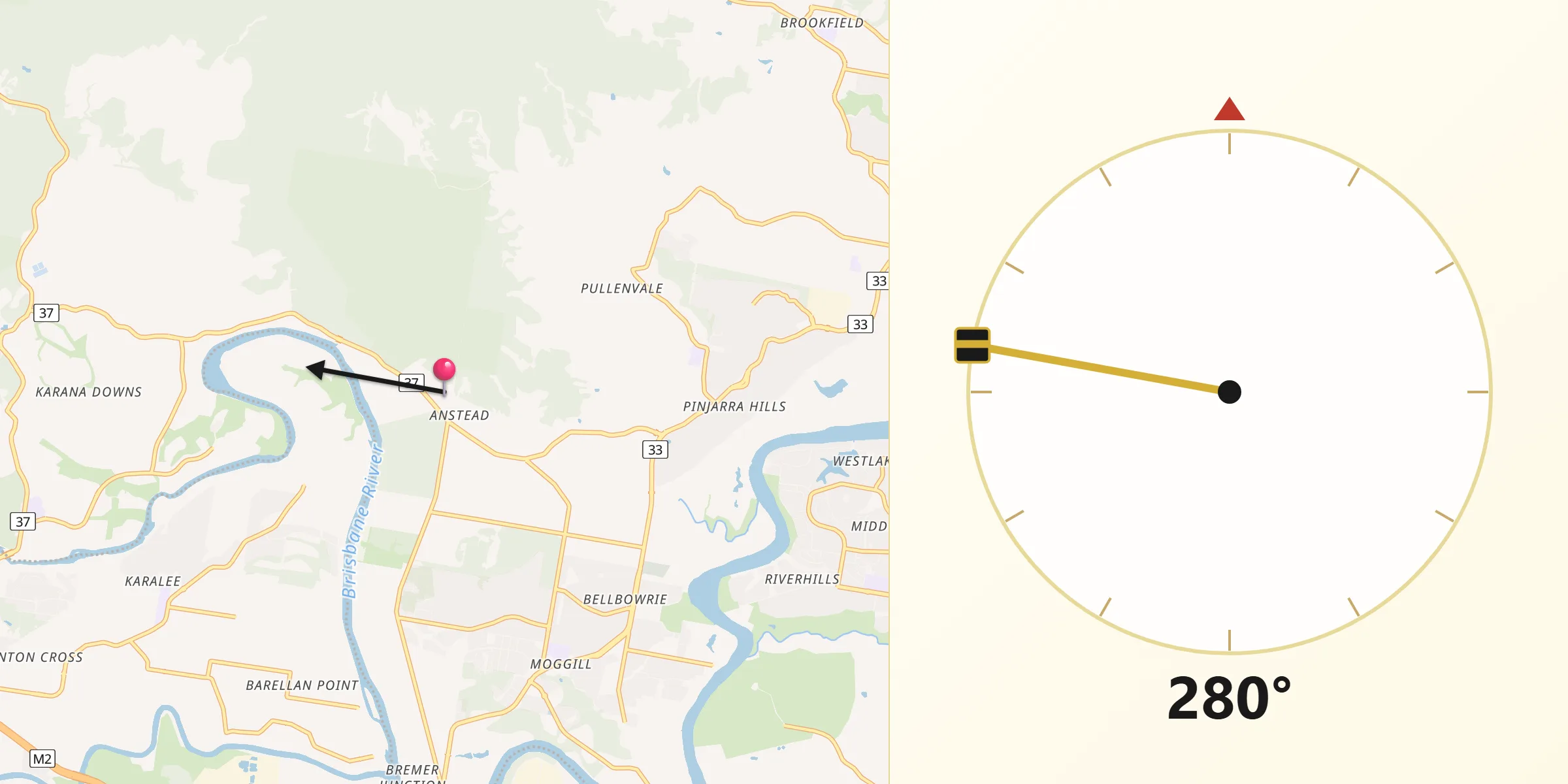 Qibla Direction from Anstead