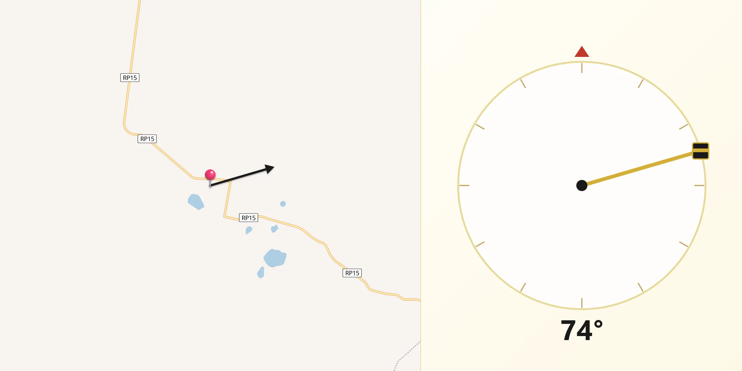 Dirección de la Qibla desde Berón de Astrada