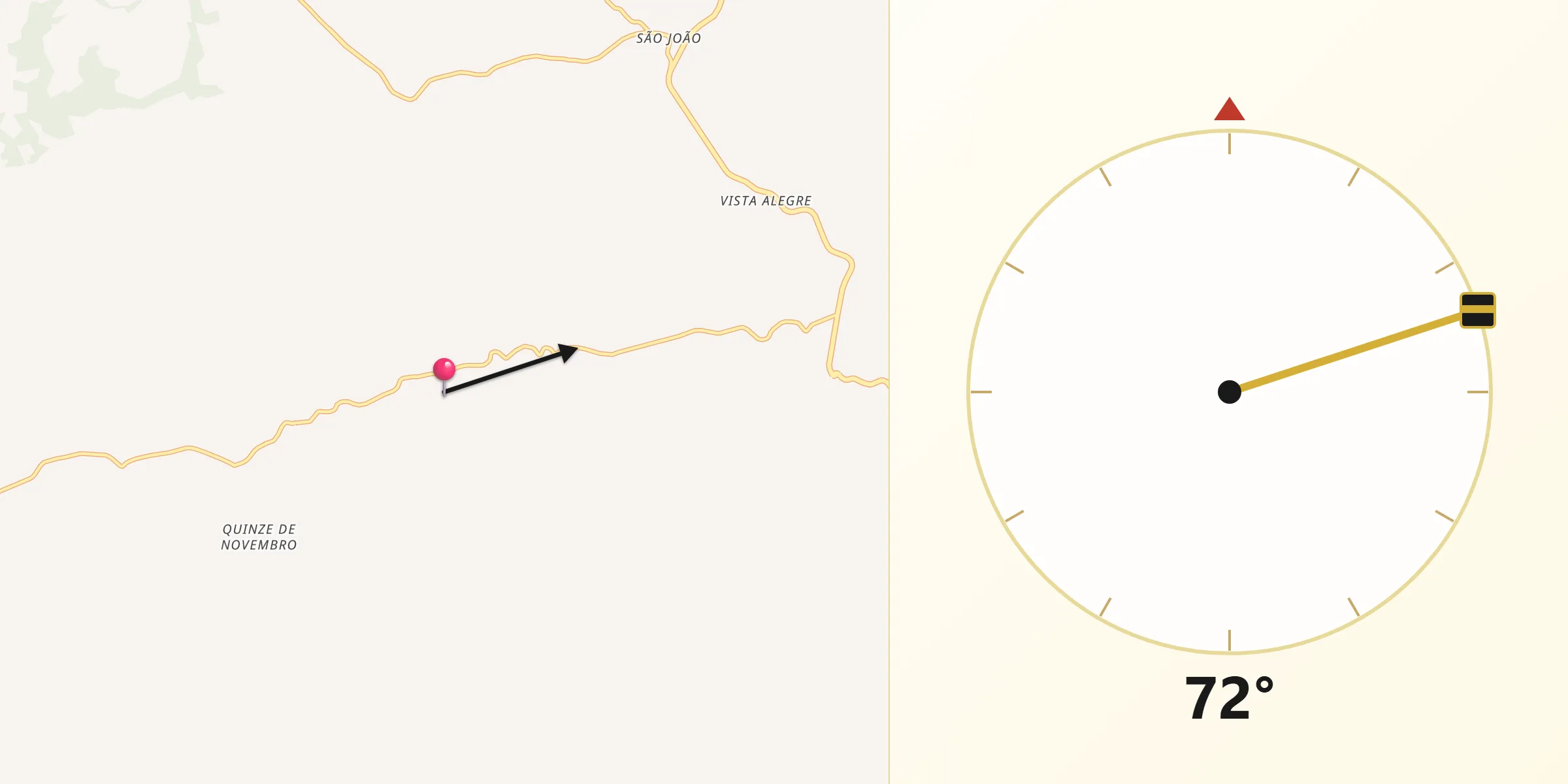Direção da Qibla a partir de São Valentim