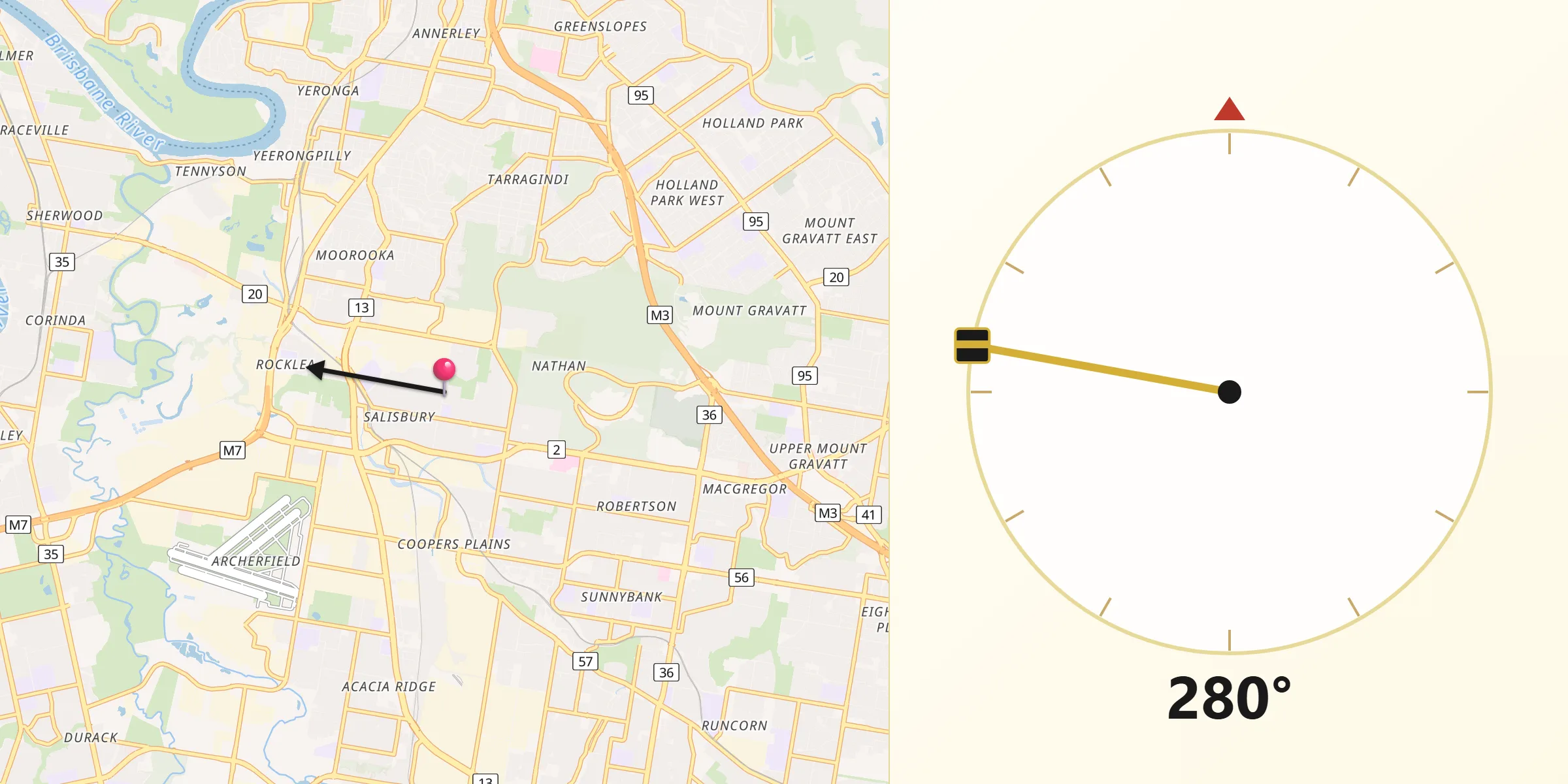 Qibla Direction from Salisbury