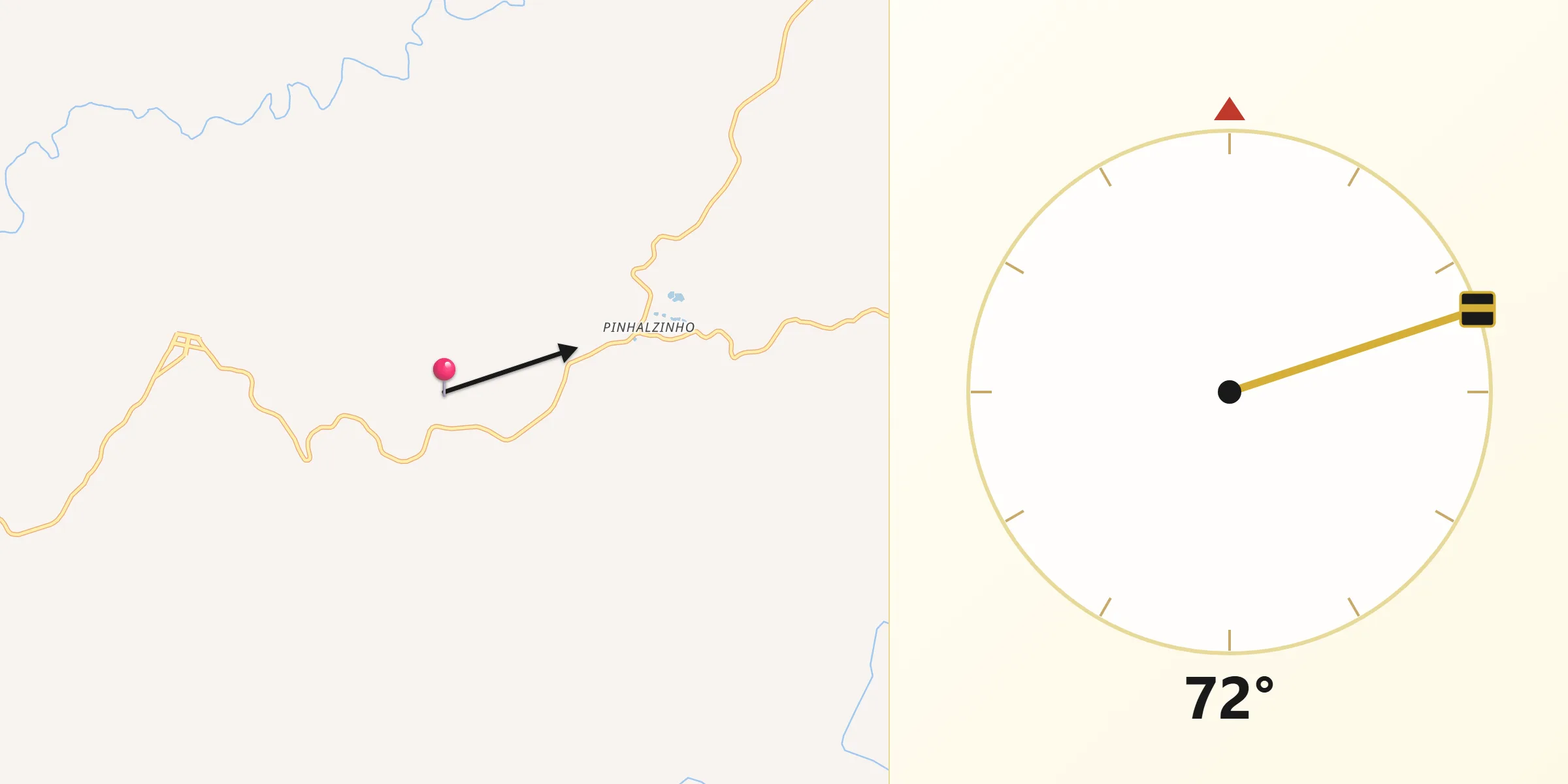 Direção da Qibla a partir de Viadutos