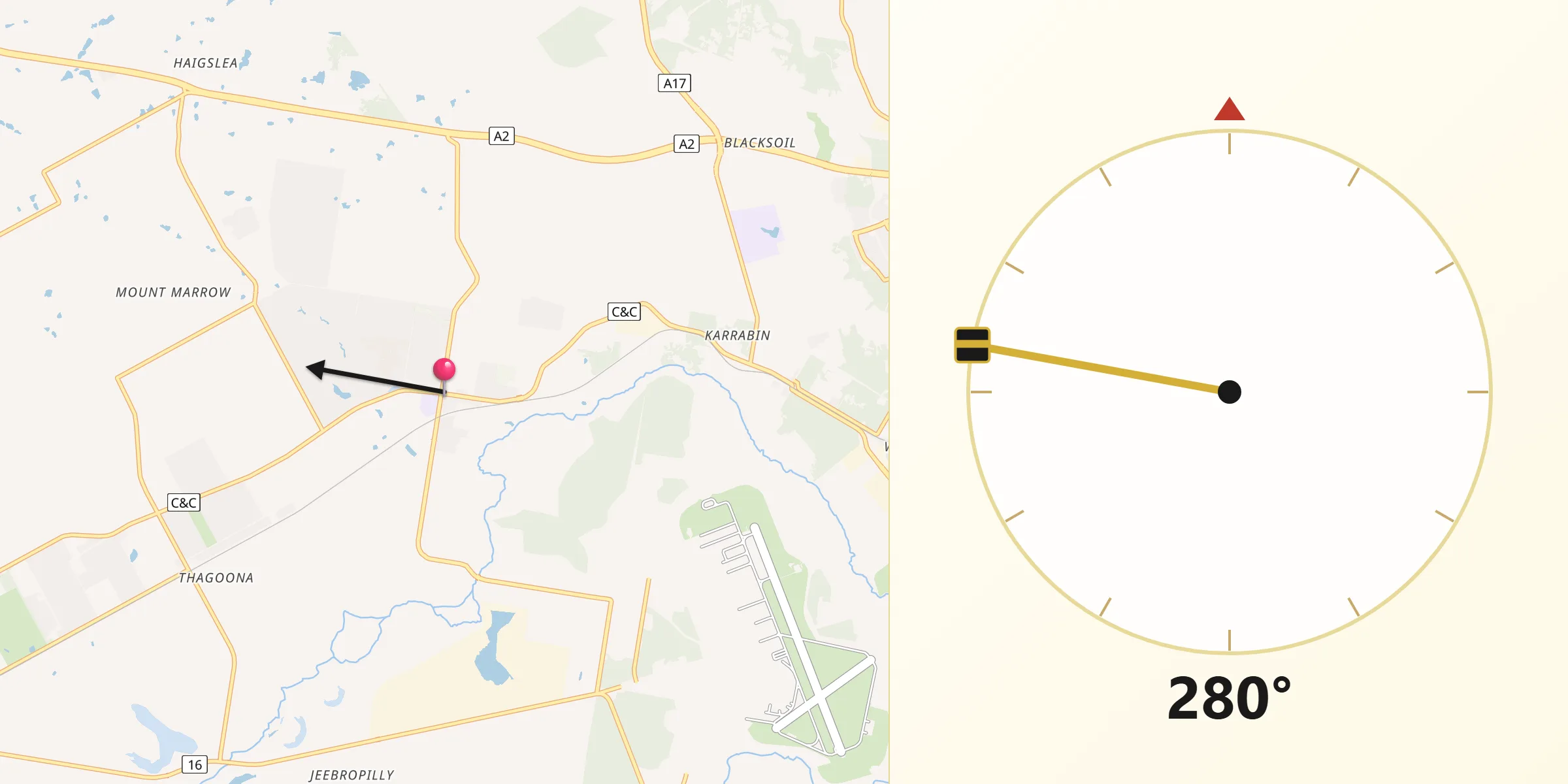 Qibla Direction from Walloon