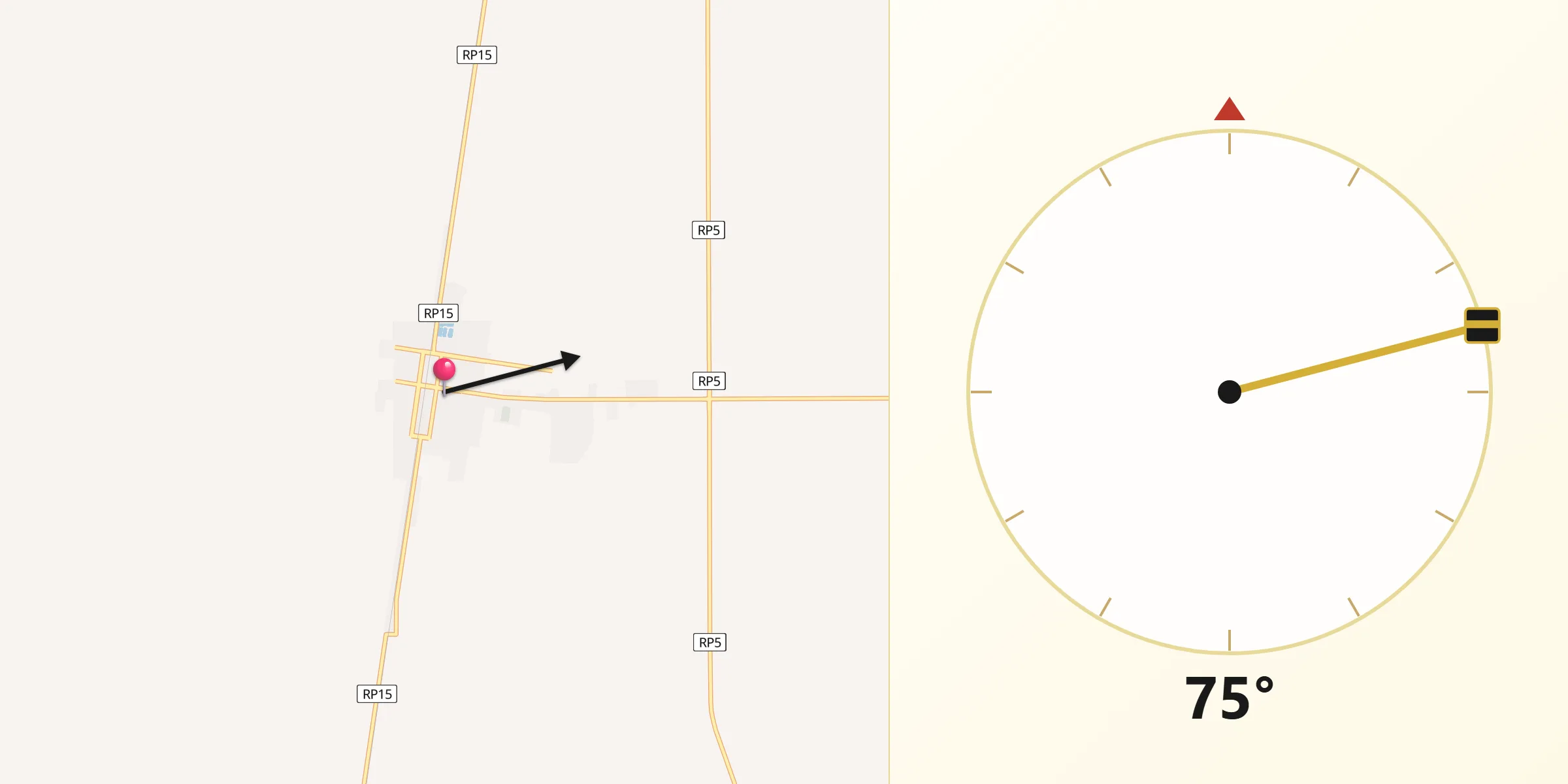 Dirección de la Qibla desde Departamento de Dos de Abril