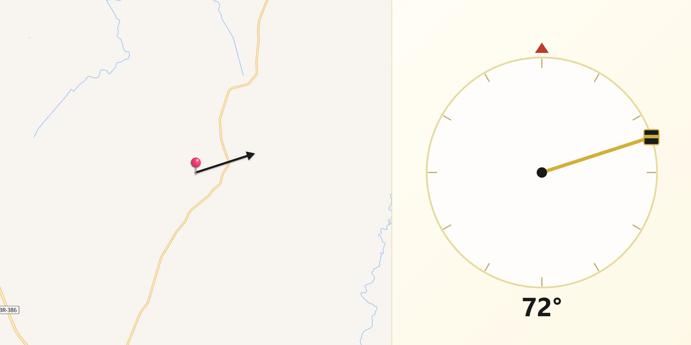 Direção da Qibla a partir de Jaboticaba