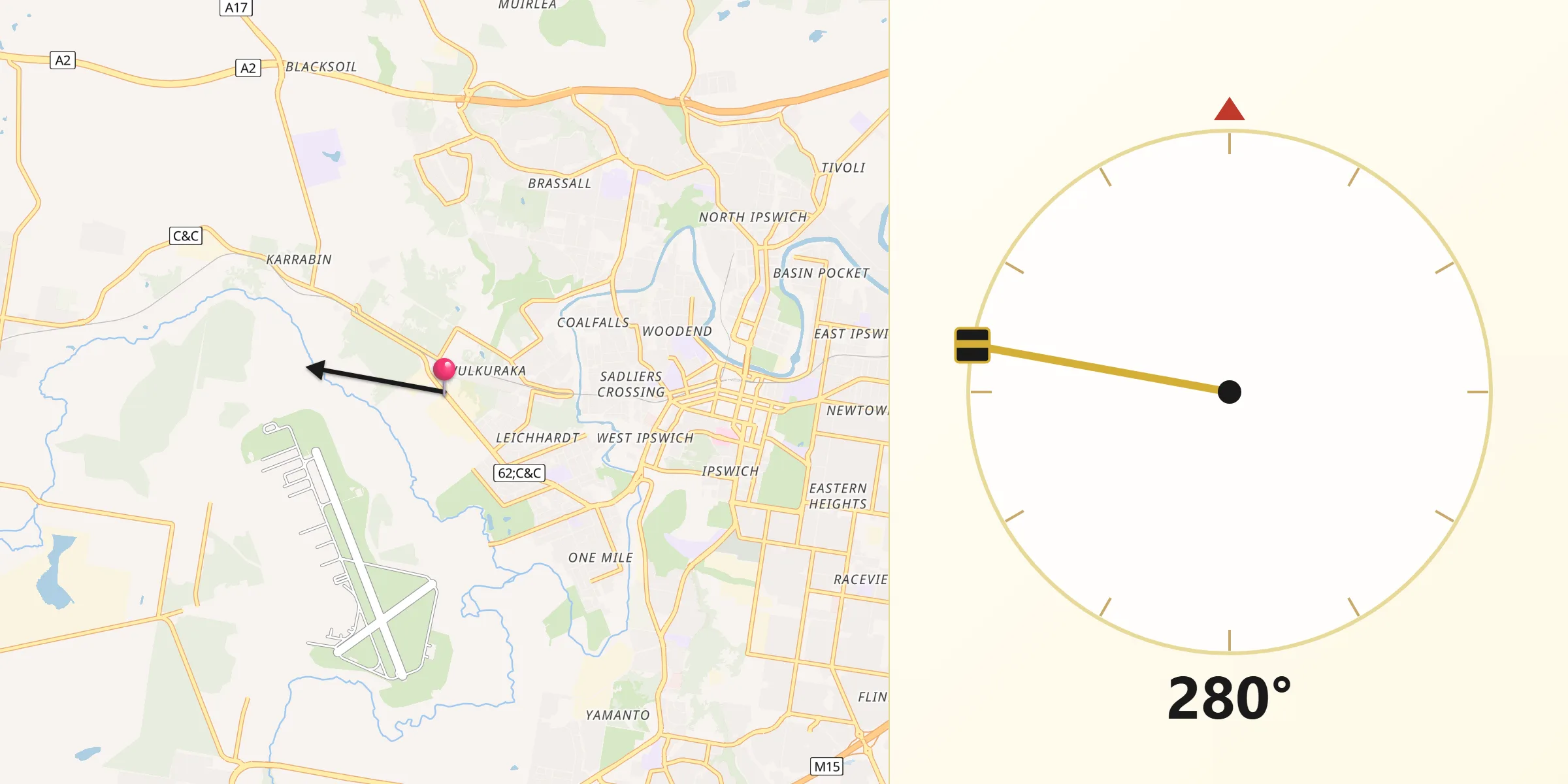 Qibla Direction from Wulkuraka