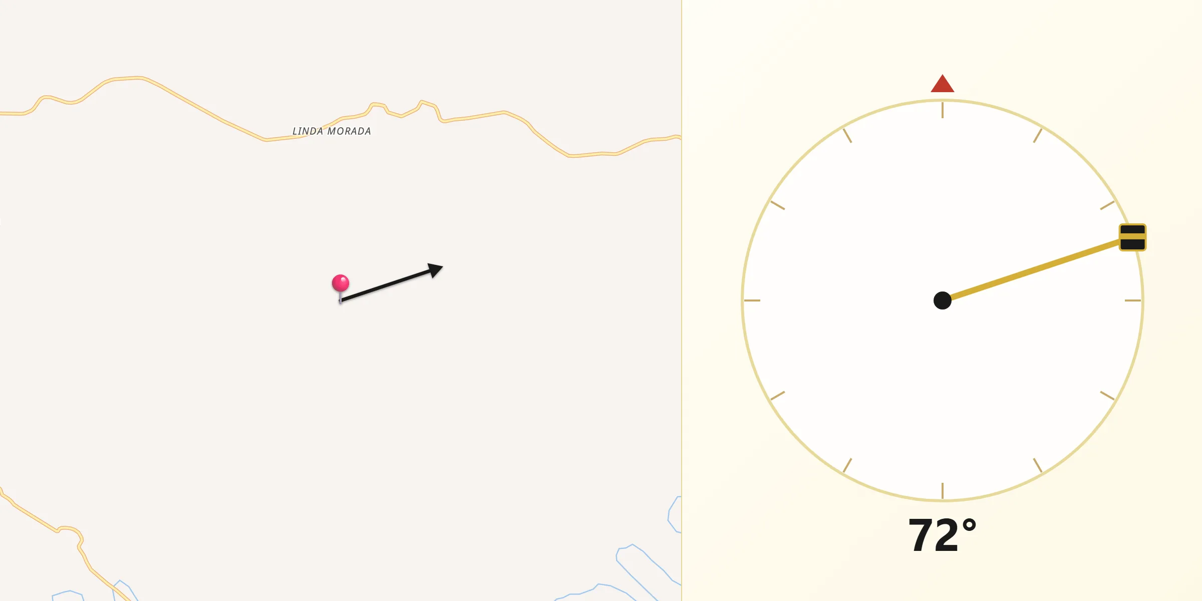 Direção da Qibla a partir de Gaurama