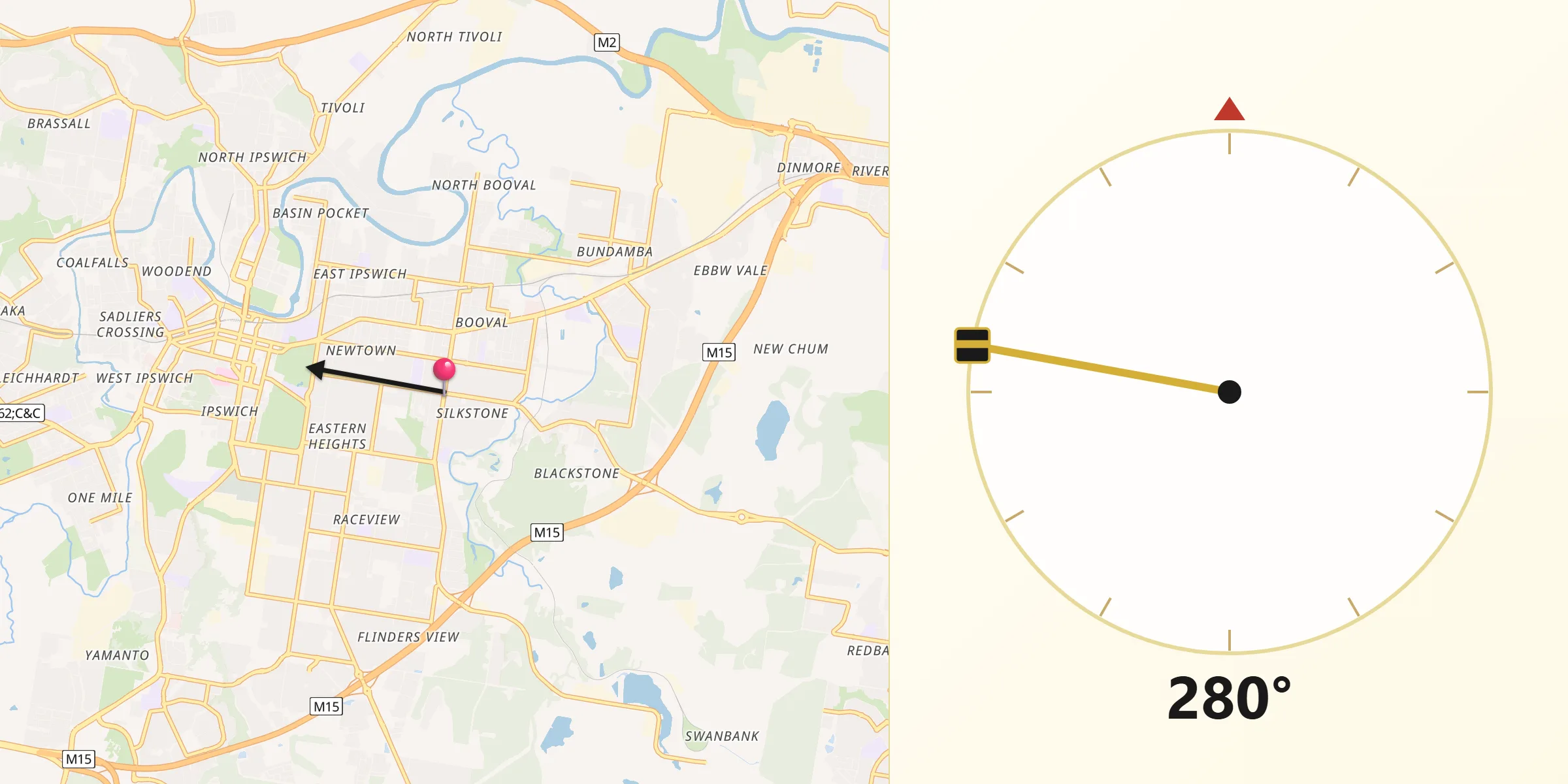 Qibla Direction from Silkstone