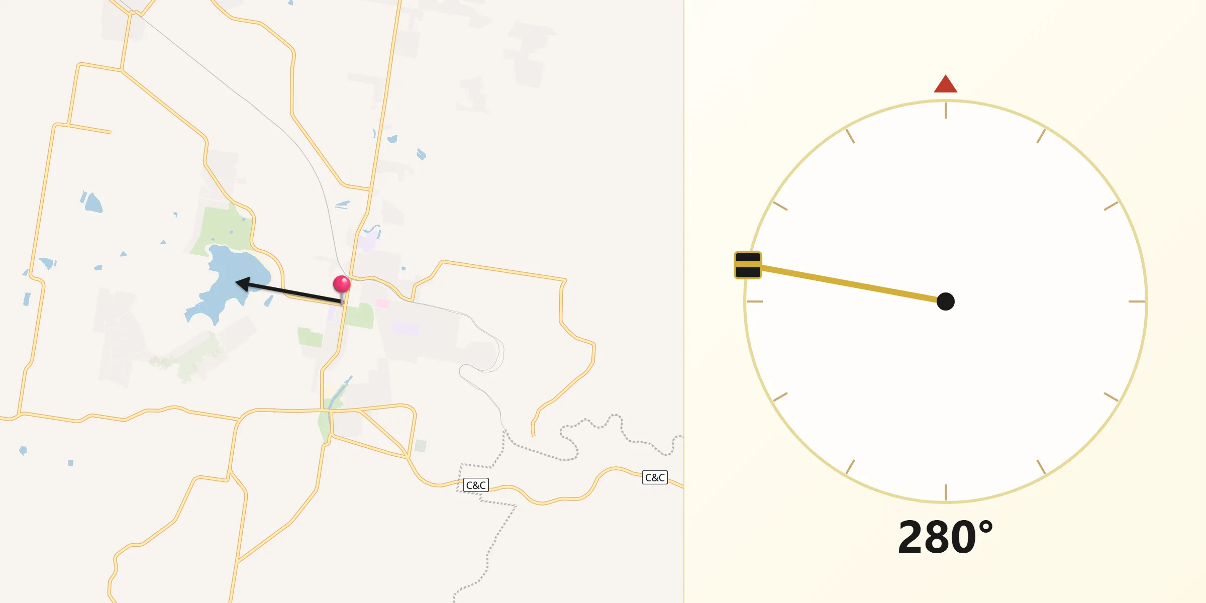 Qibla Direction from Laidley