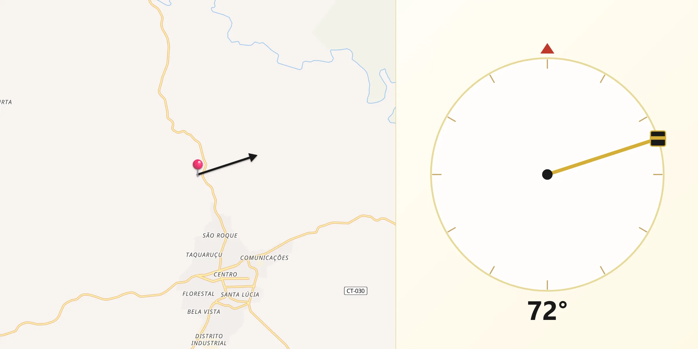 Direção da Qibla a partir de Constantina