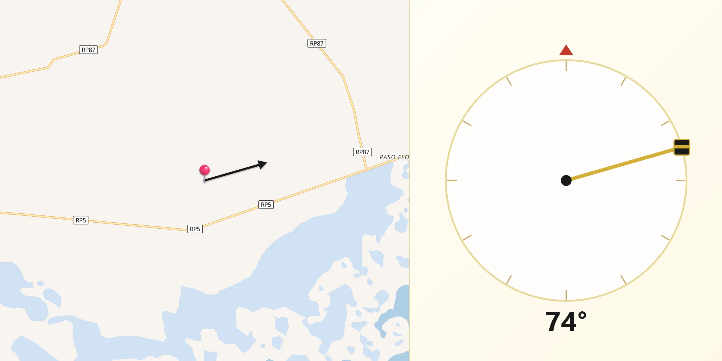 Dirección de la Qibla desde Departamento de General Paz