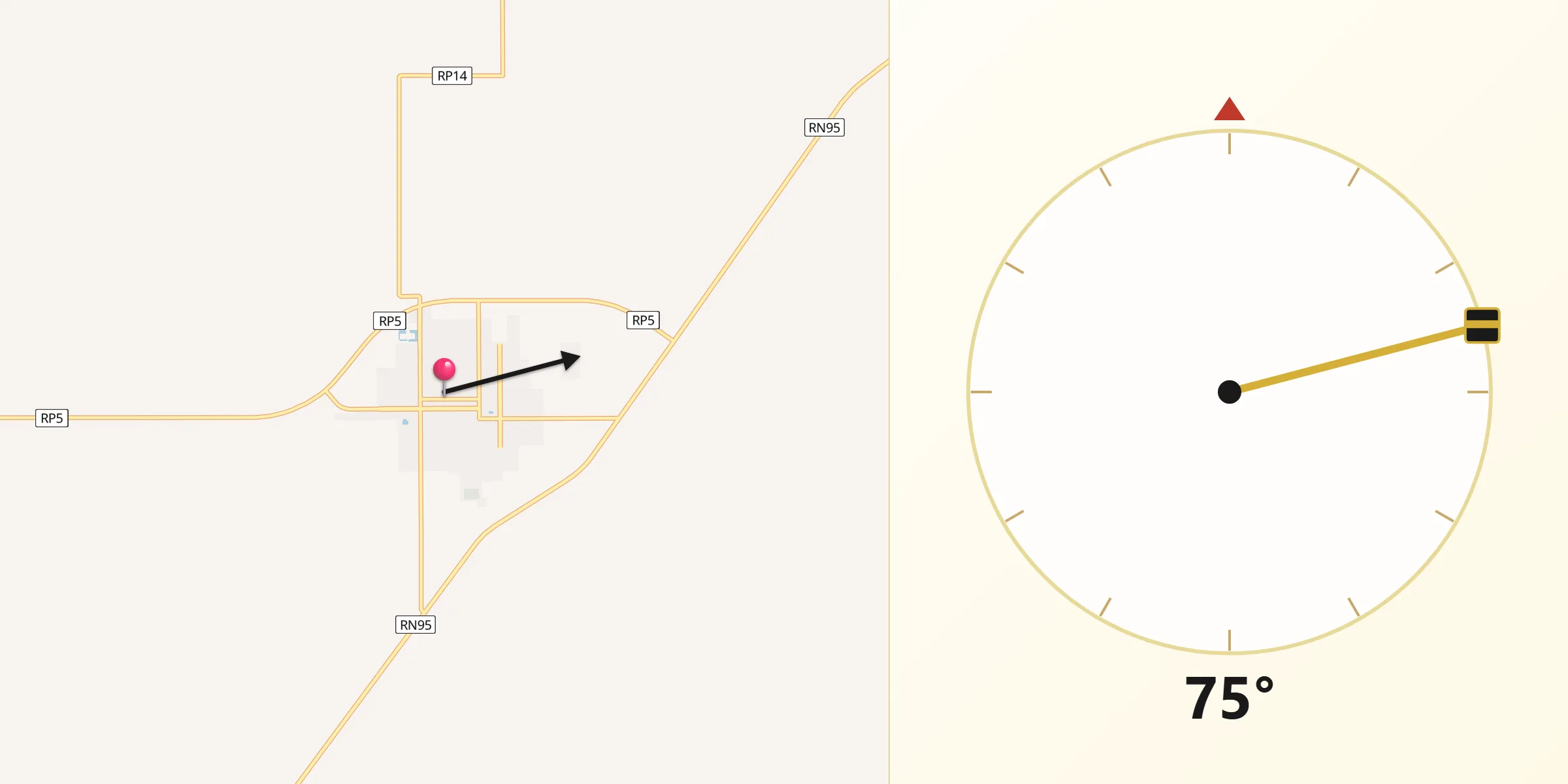 Dirección de la Qibla desde Santa Sylvina