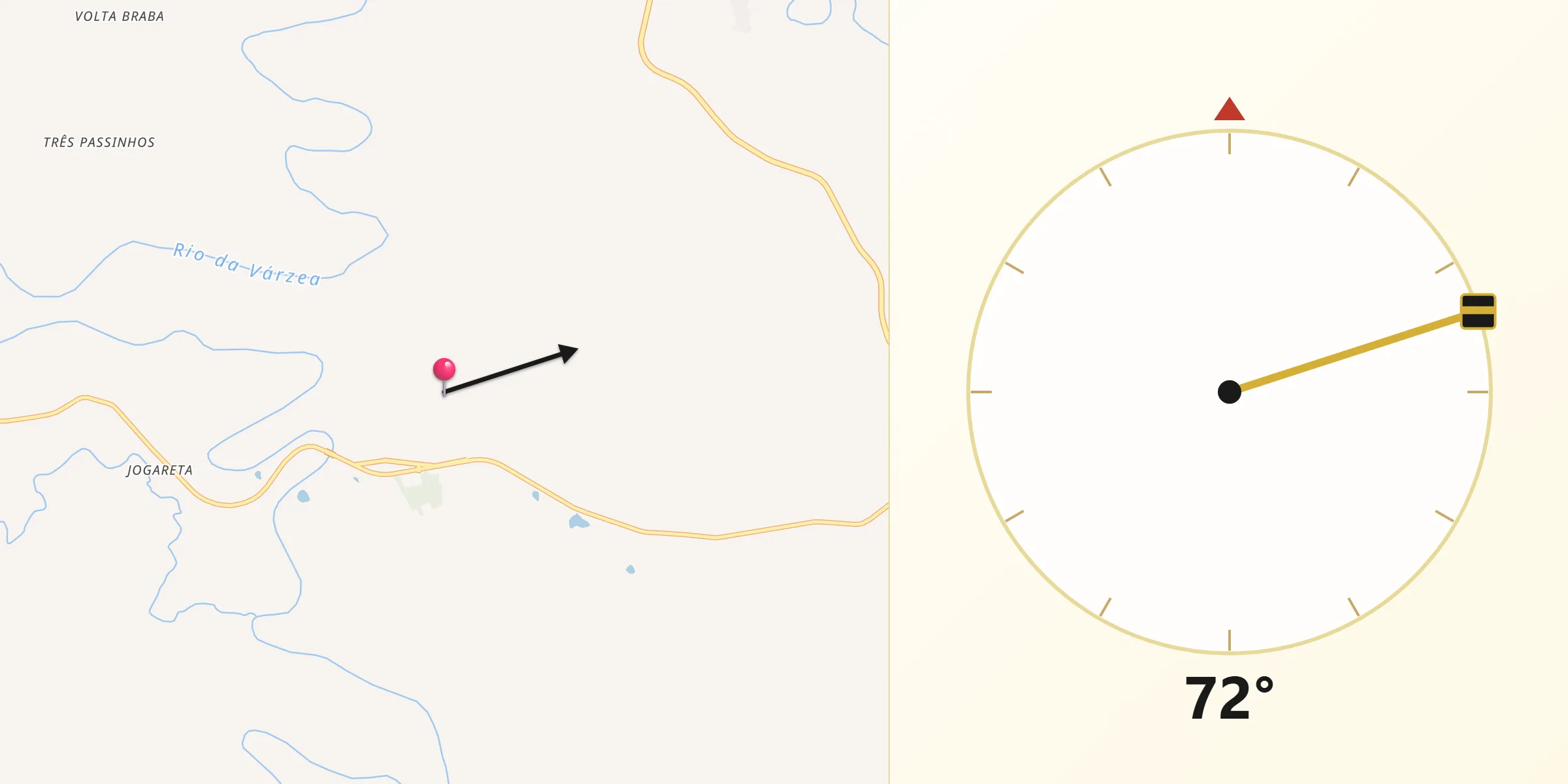Direção da Qibla a partir de Barra Funda