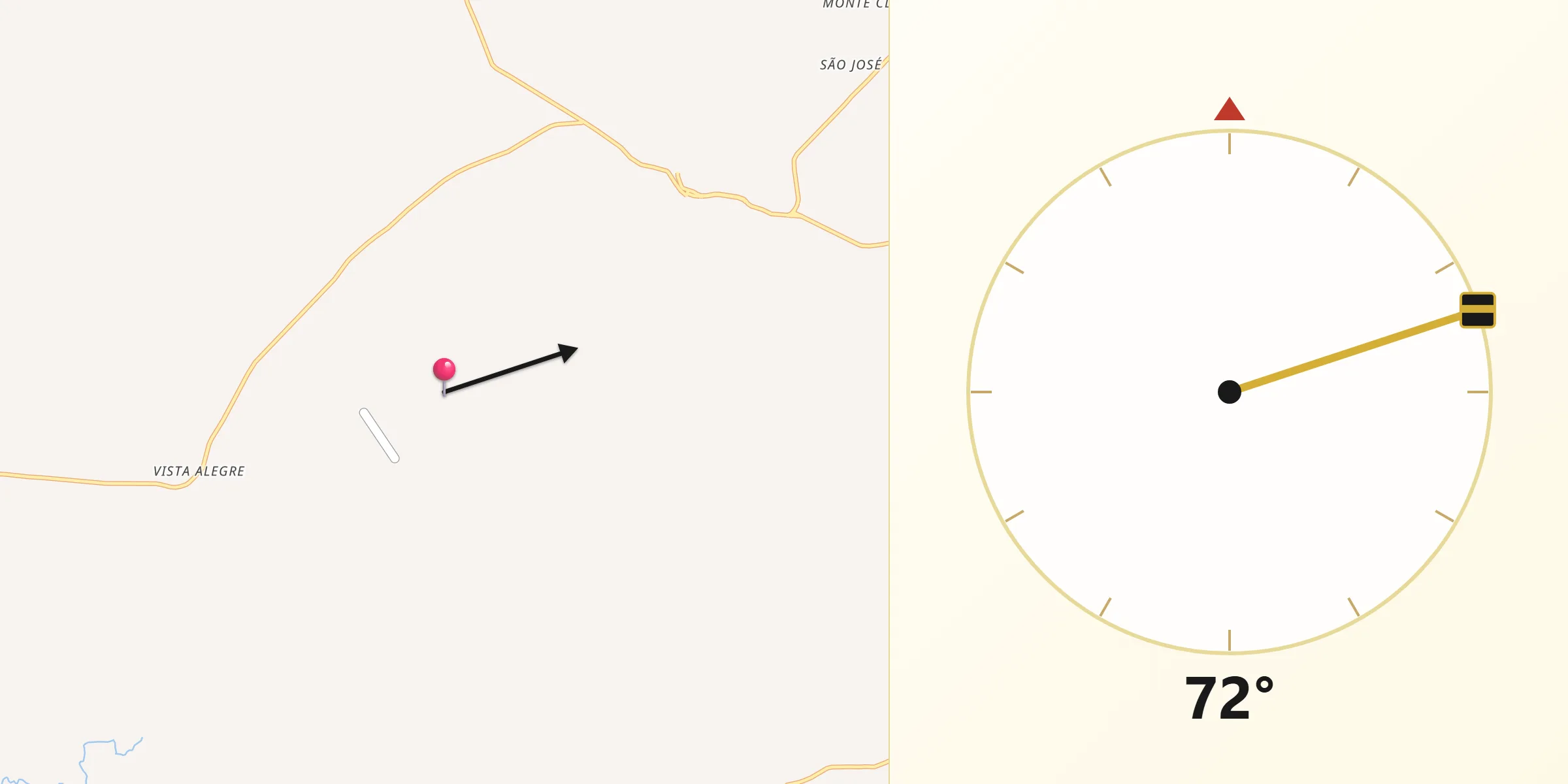 Direção da Qibla a partir de Estação