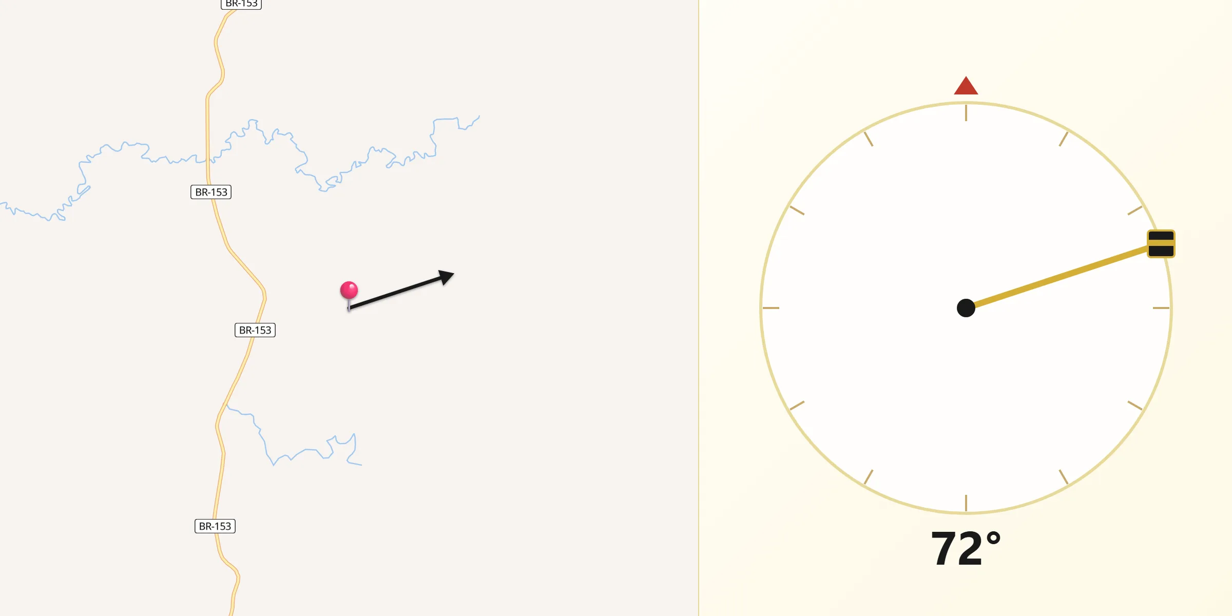 Direção da Qibla a partir de Sertão