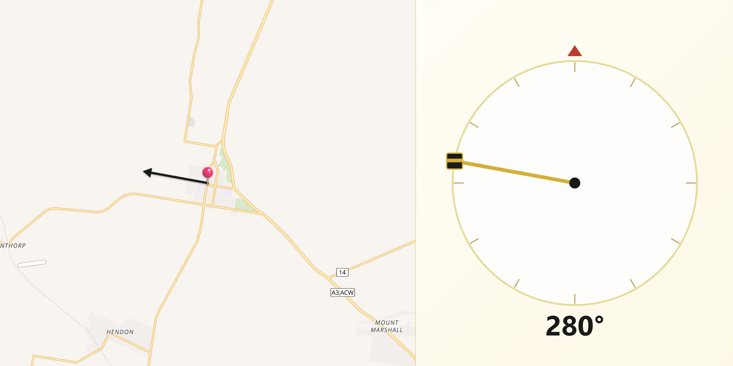 Qibla Direction from Allora