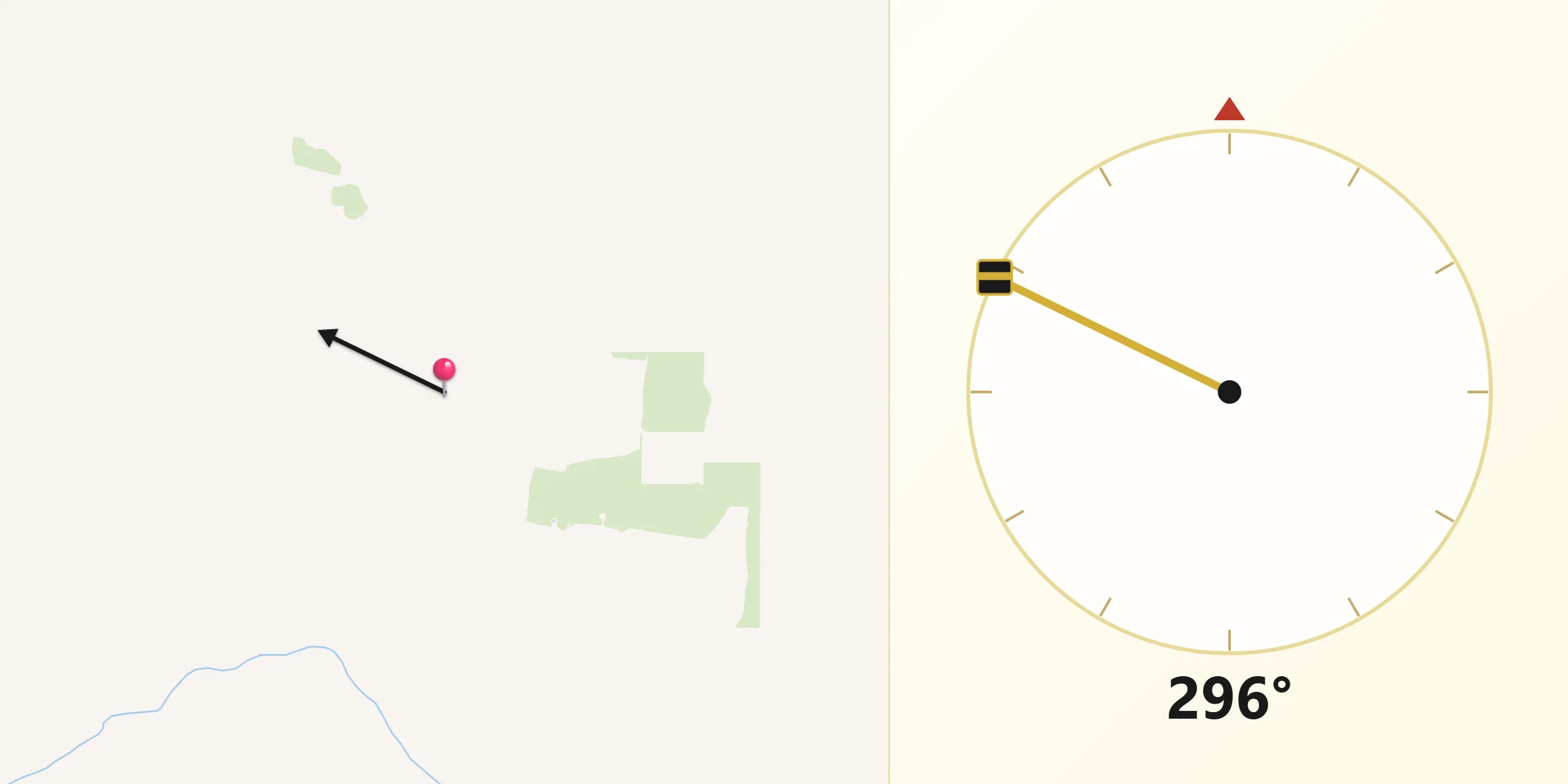 Qibla Direction from Northampton Shire