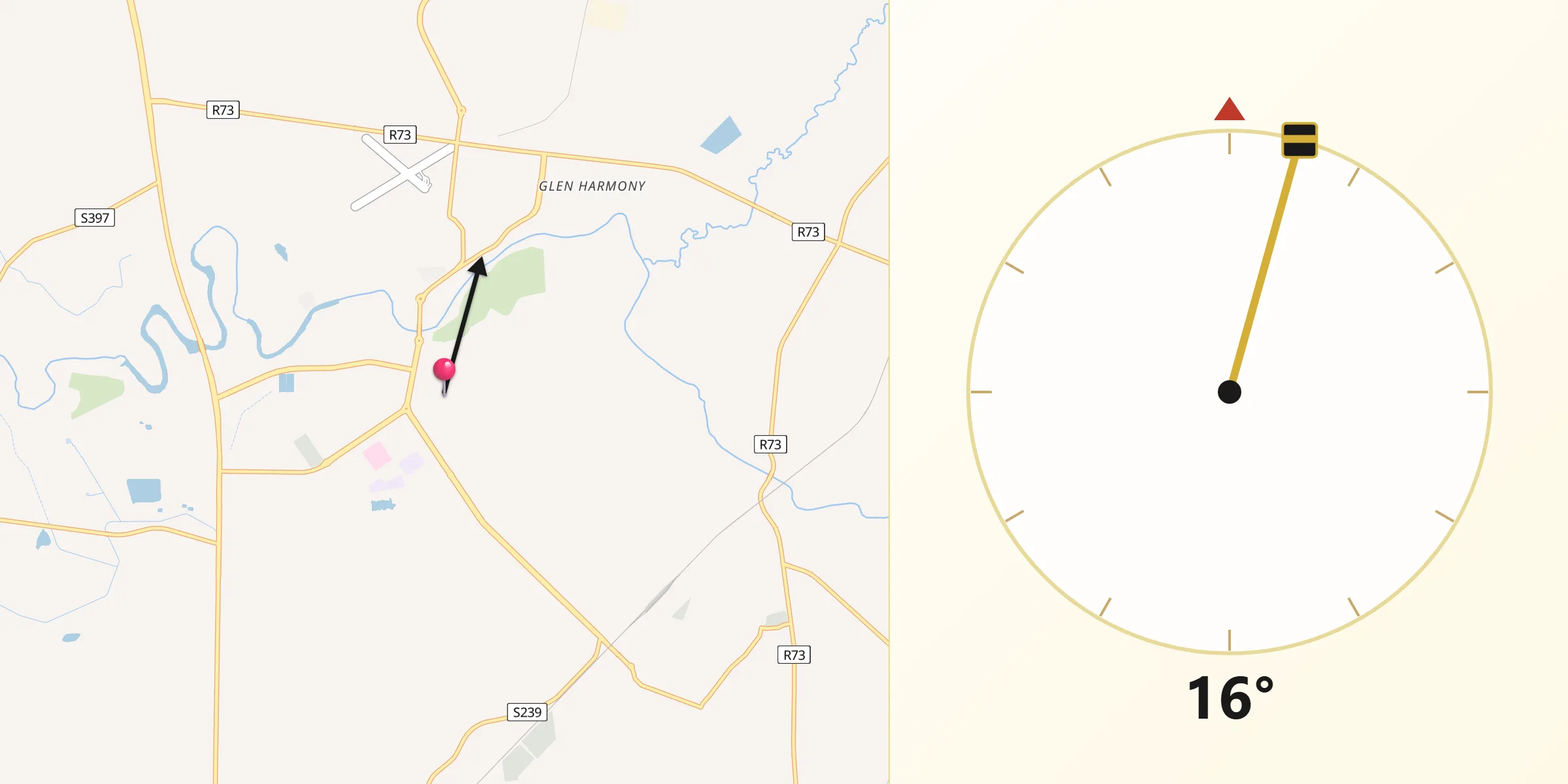 Qibla Direction from Virginia