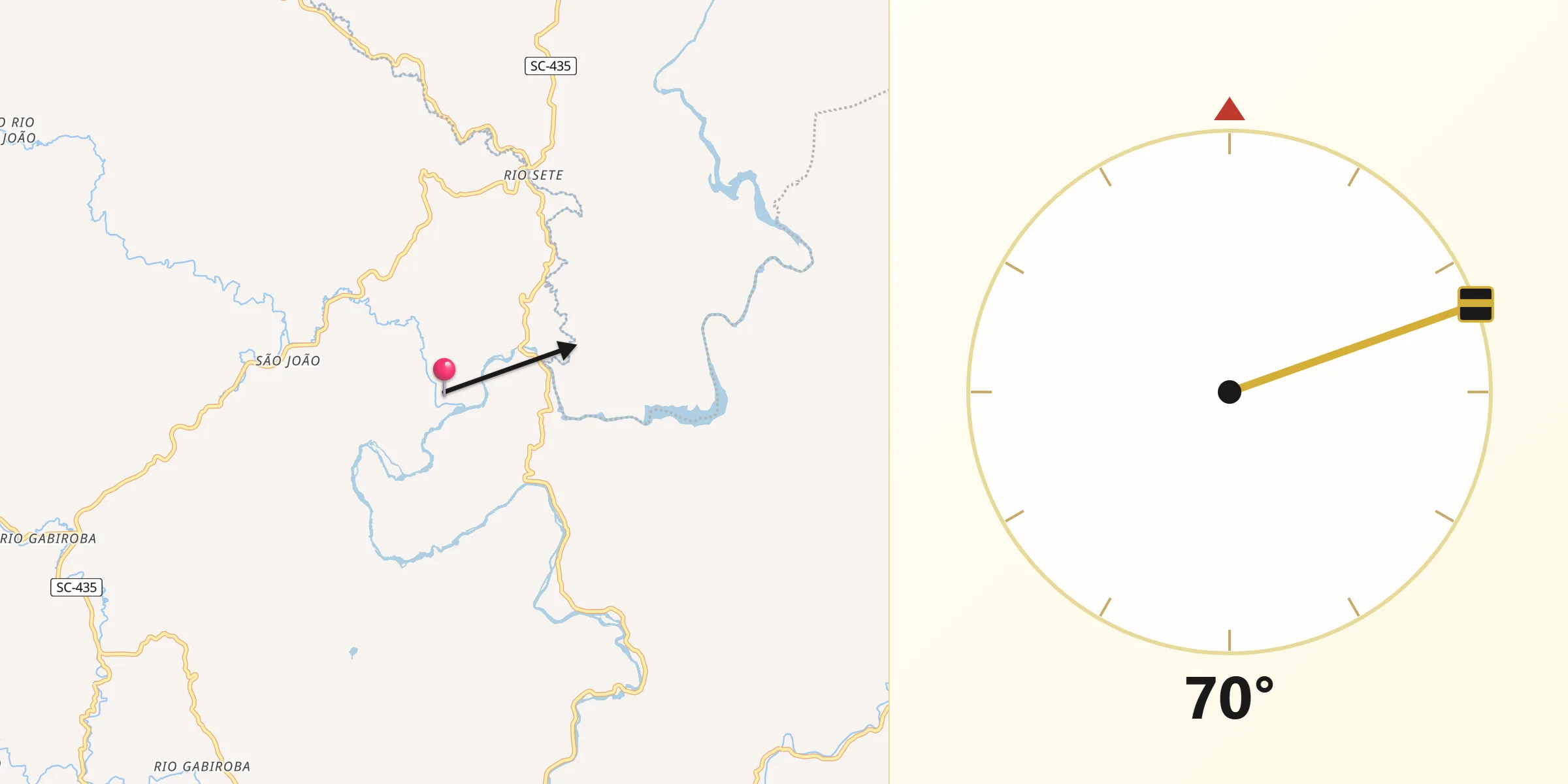 Direção da Qibla a partir de São Martinho