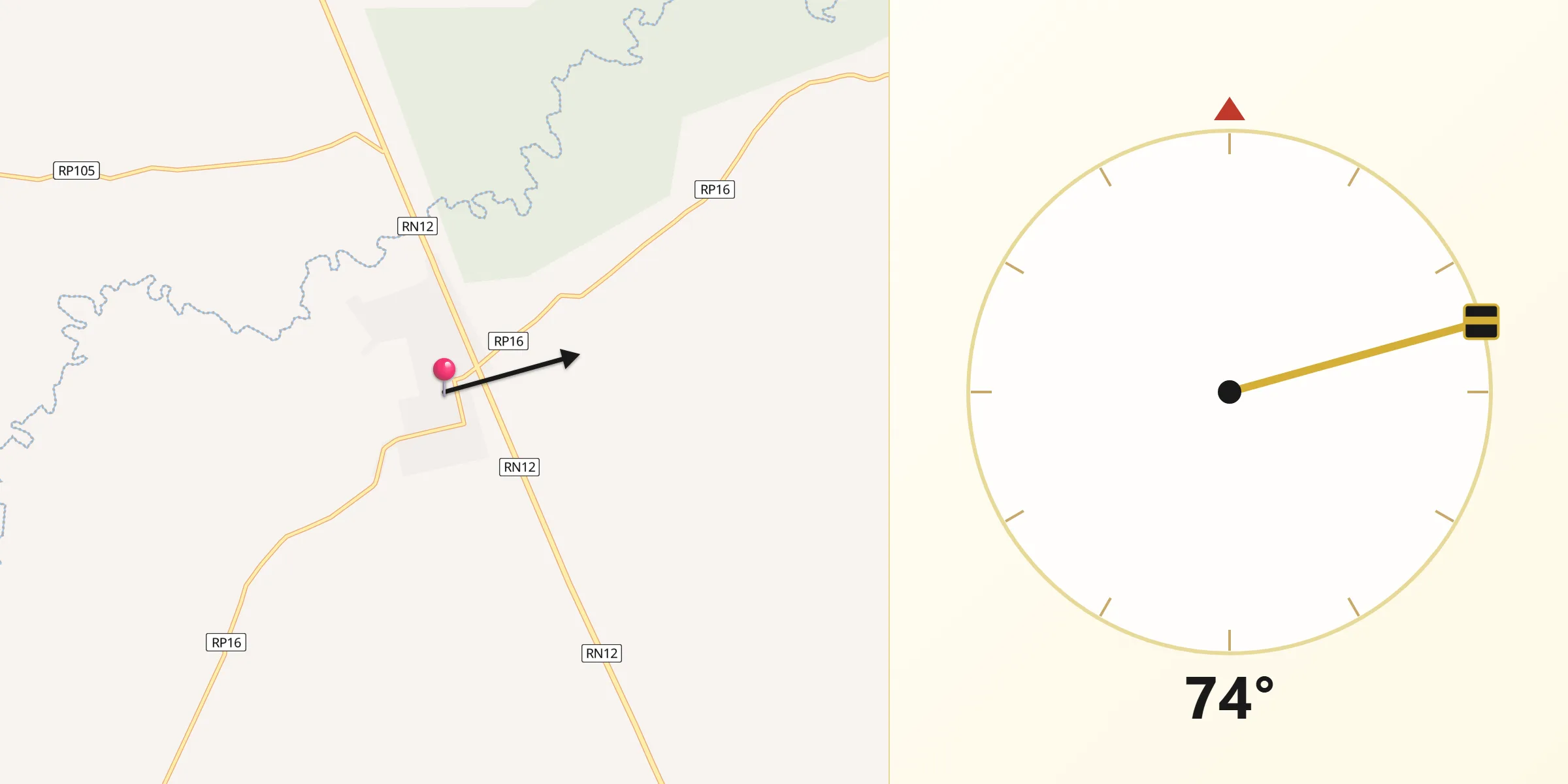 Dirección de la Qibla desde San Lorenzo