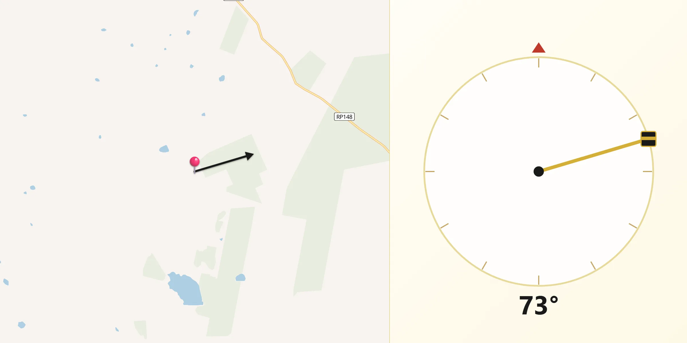 Dirección de la Qibla desde Departamento de Santo Tomé
