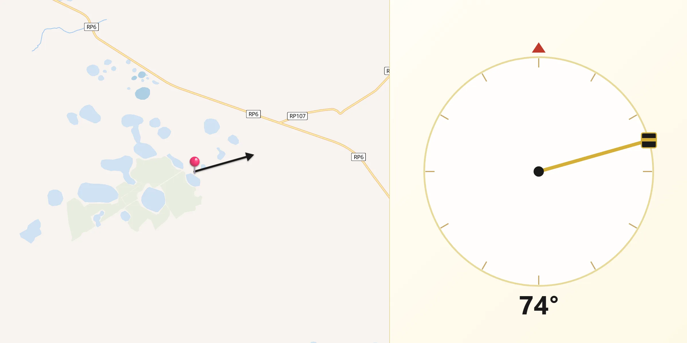 Dirección de la Qibla desde Departamento de Concepción
