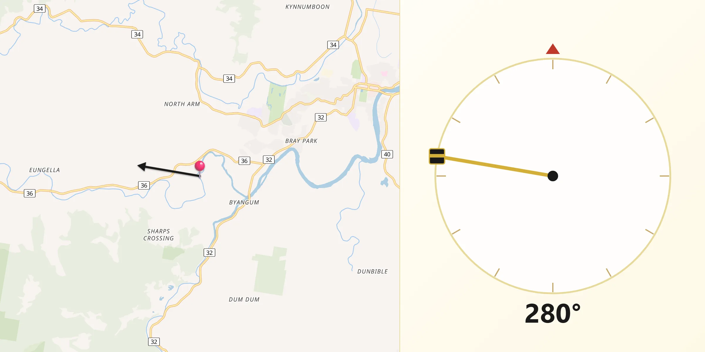 Qibla Direction from Tweed