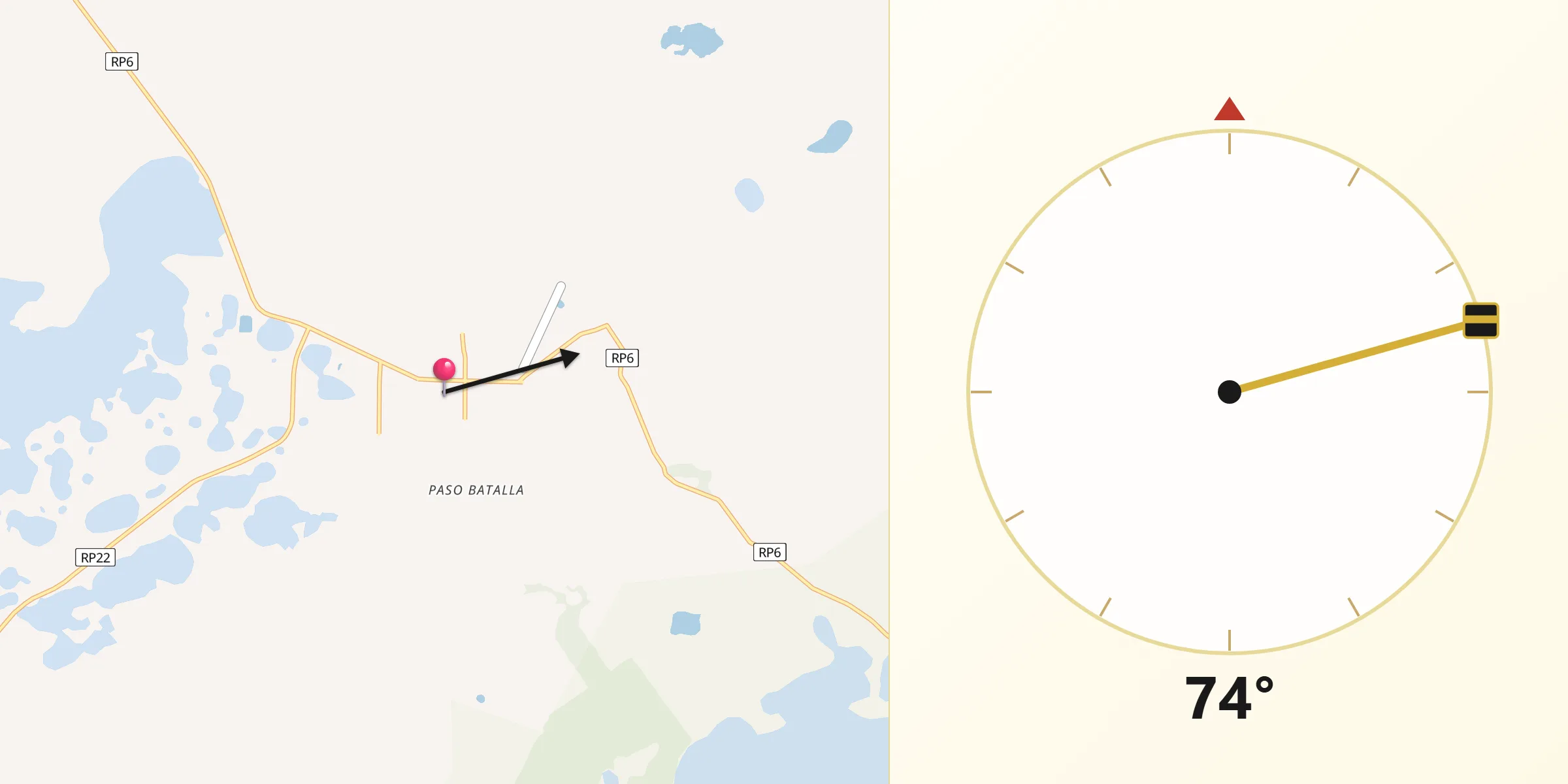 Dirección de la Qibla desde Concepción