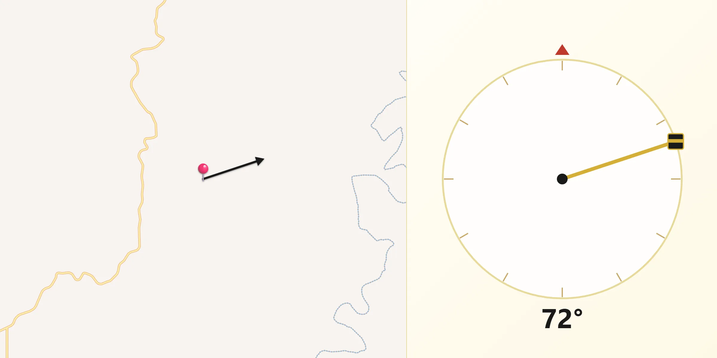 Direção da Qibla a partir de Vanini