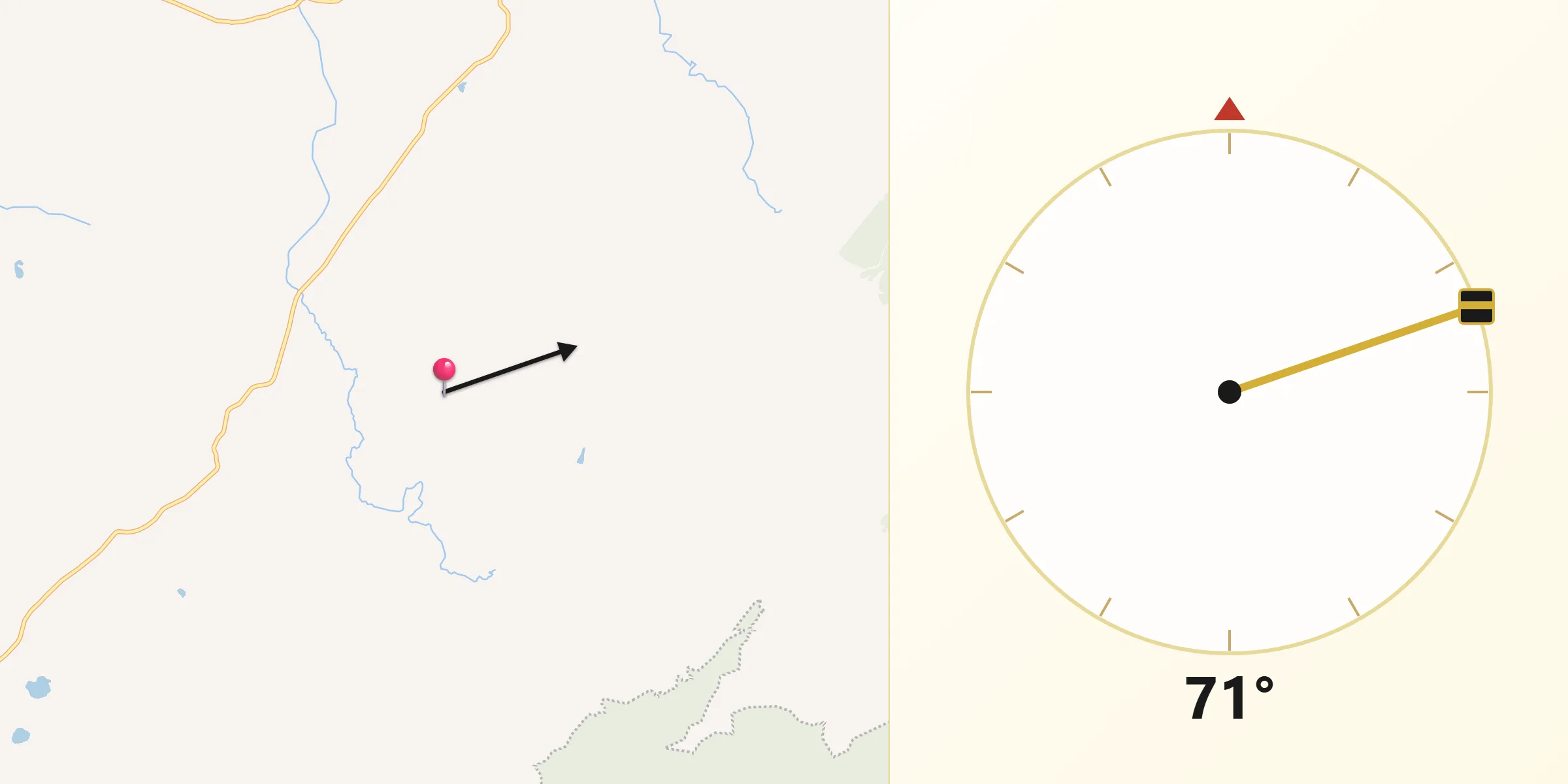 Direção da Qibla a partir de São José dos Ausentes