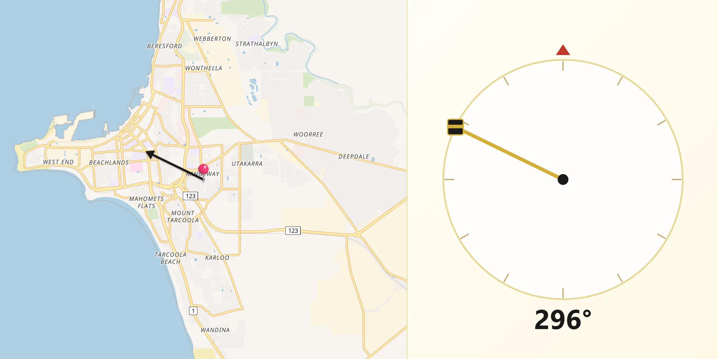 Qibla Direction from Rangeway