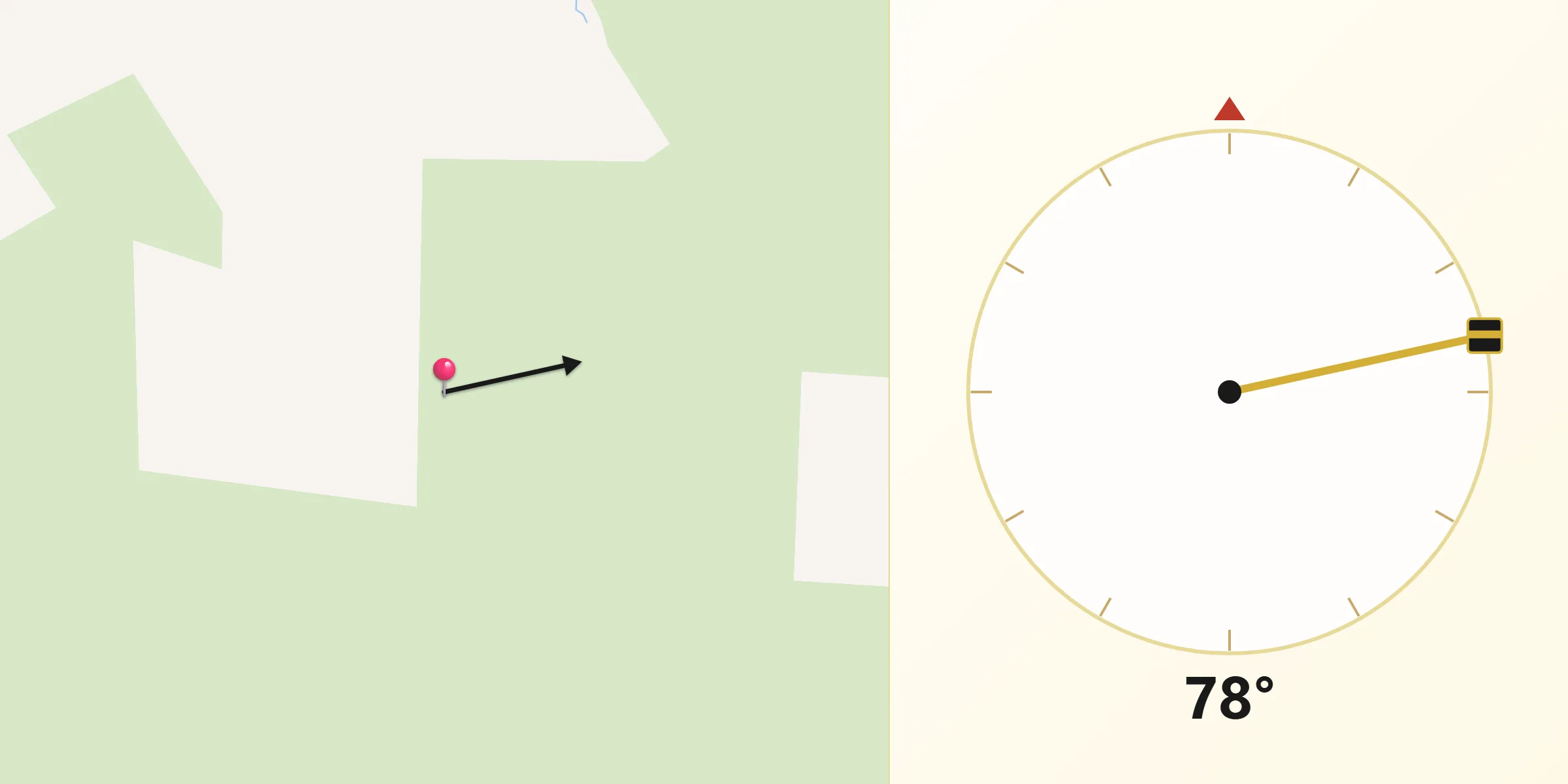 Dirección de la Qibla desde Departamento de Capayán