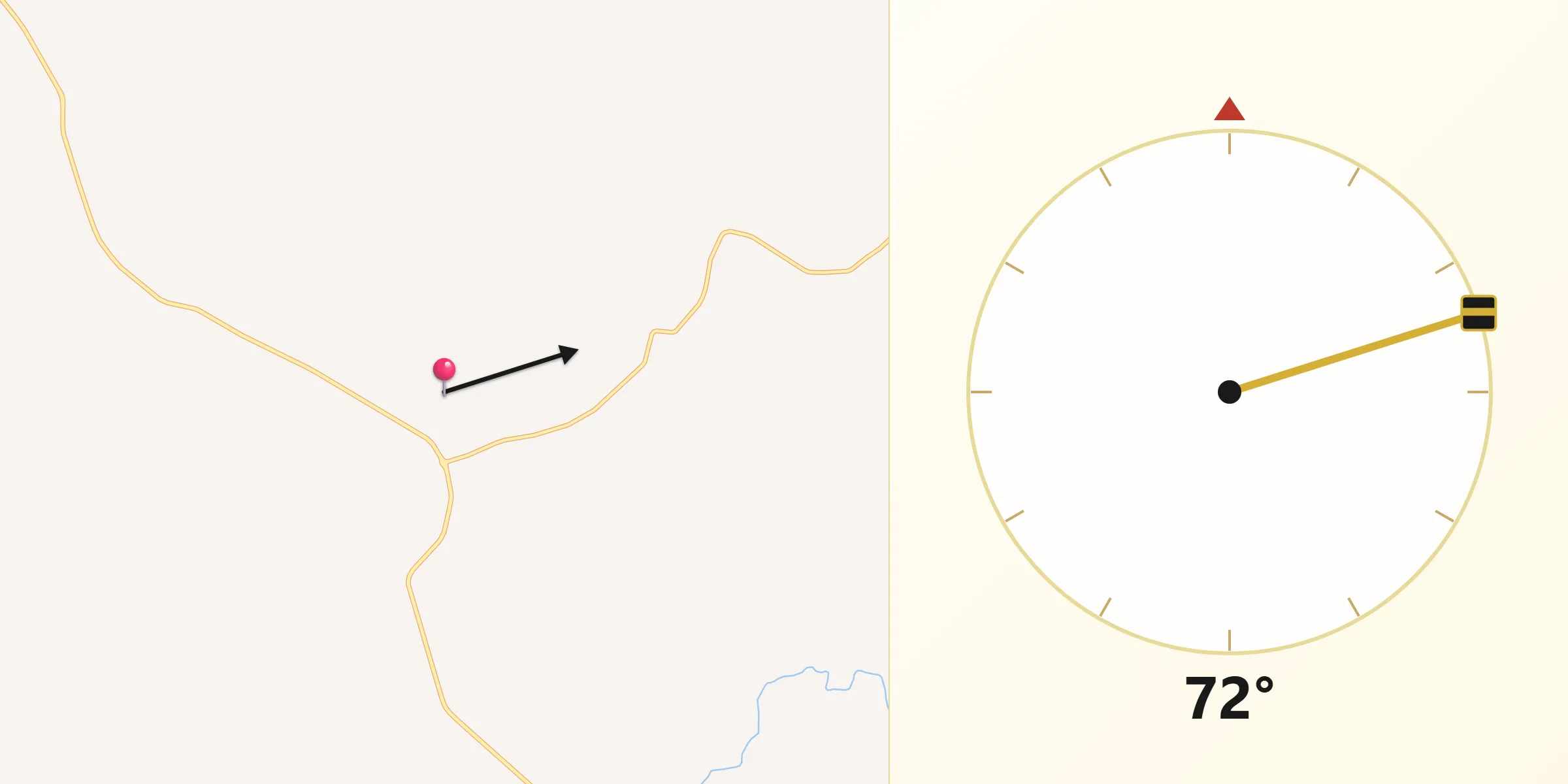 Direção da Qibla a partir de Boa Vista do Incra