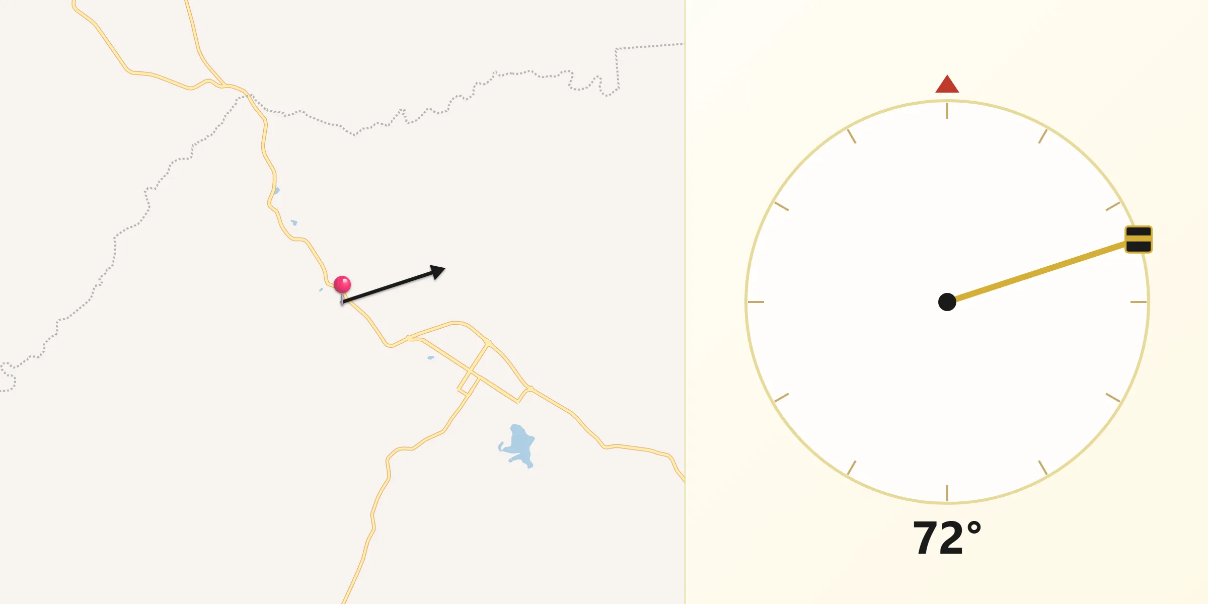 Direção da Qibla a partir de Ilópolis