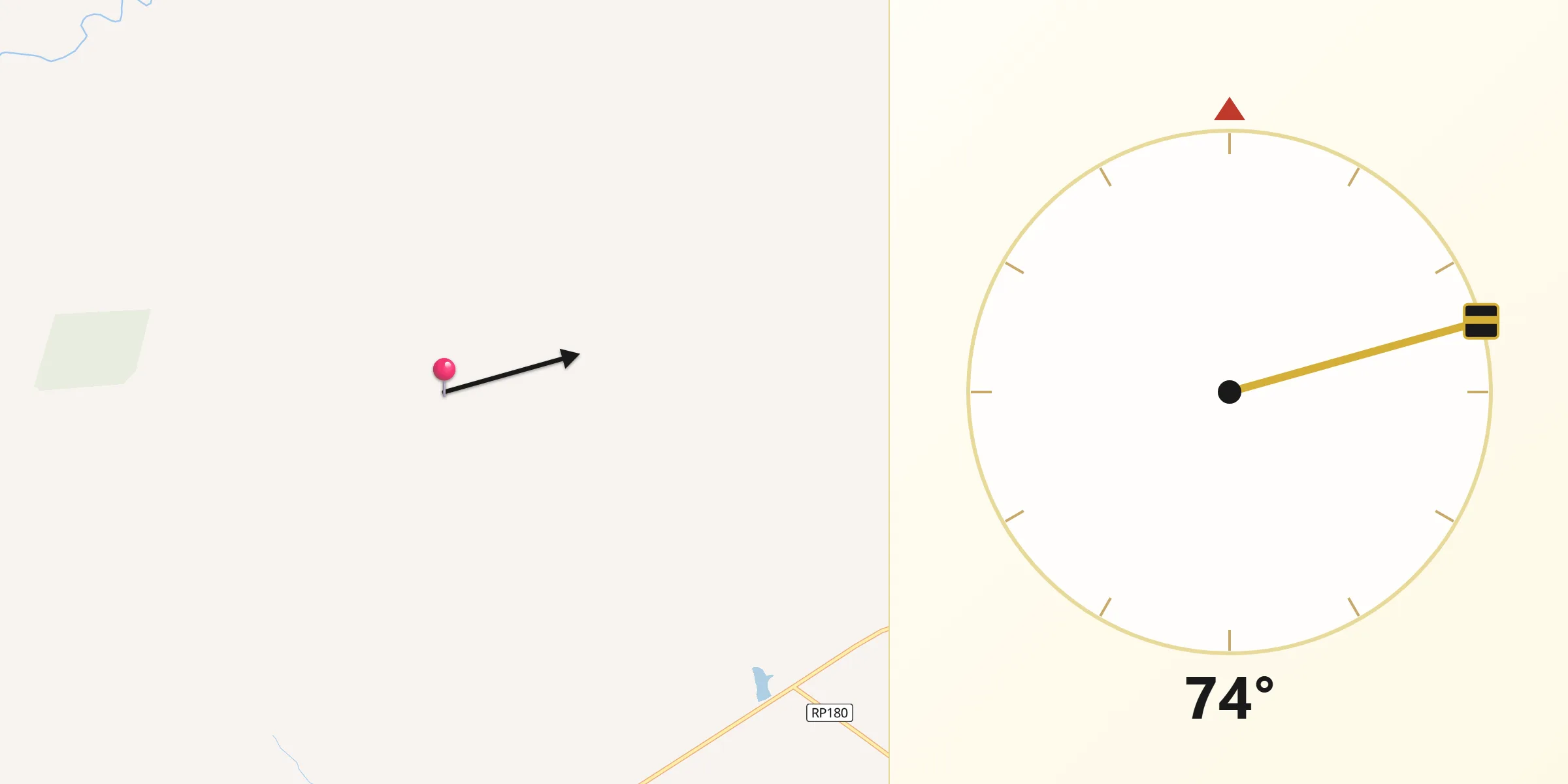 Dirección de la Qibla desde Departamento de Mercedes