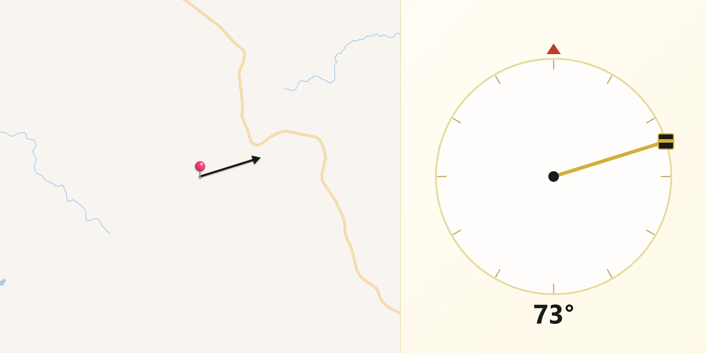 Direção da Qibla a partir de Tupanciretã