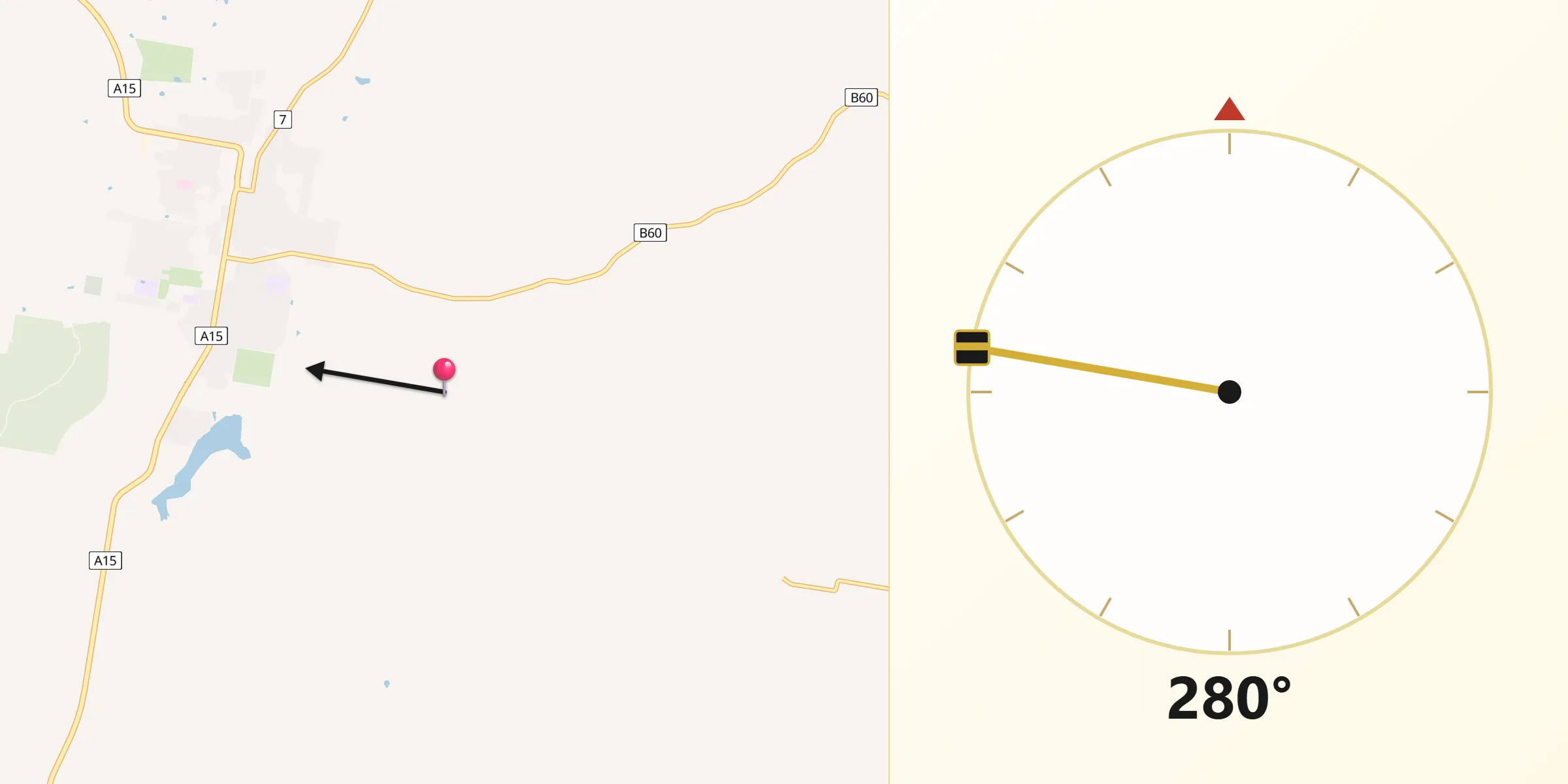 Qibla Direction from Tenterfield Municipality