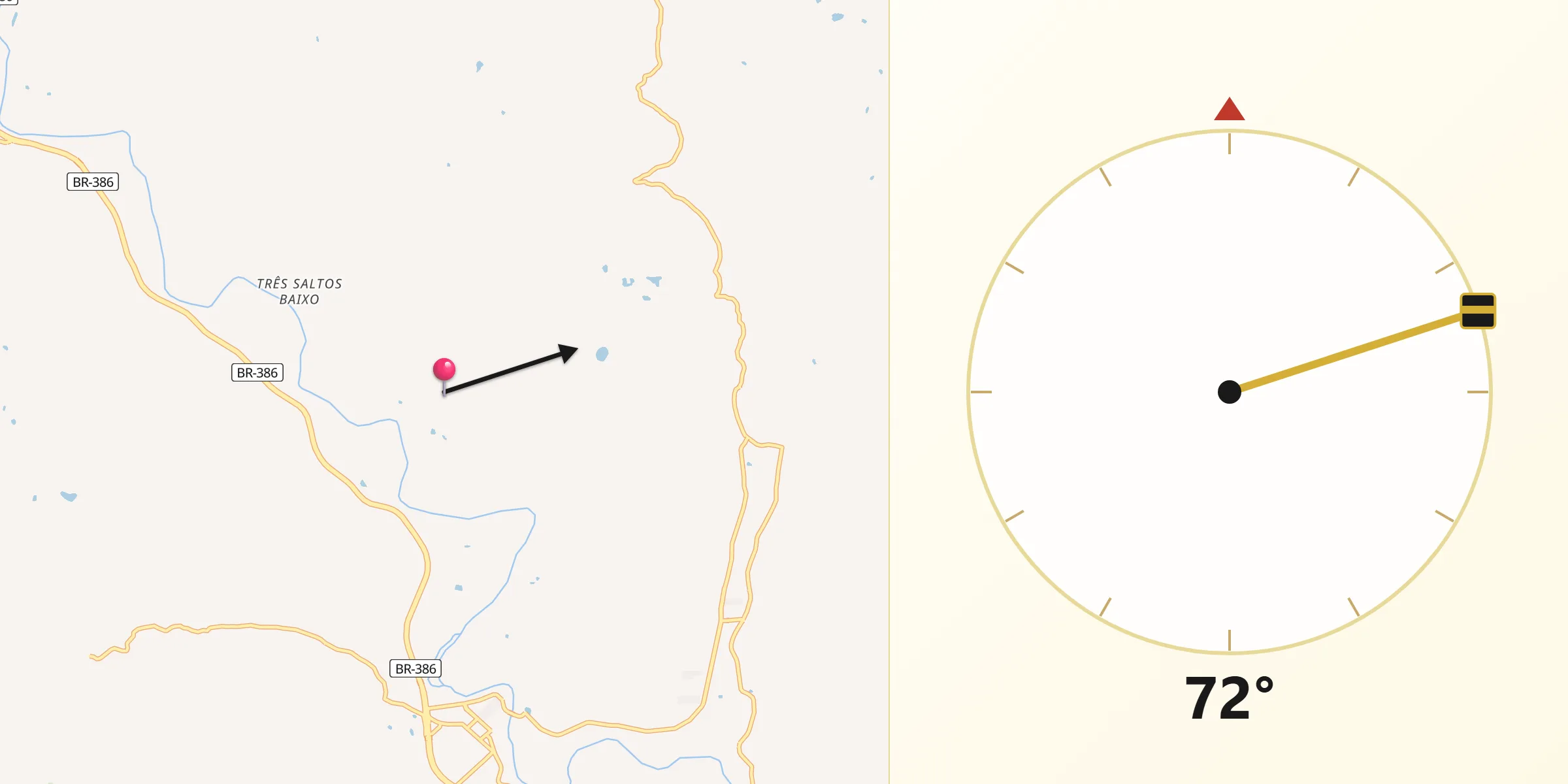 Direção da Qibla a partir de Travesseiro