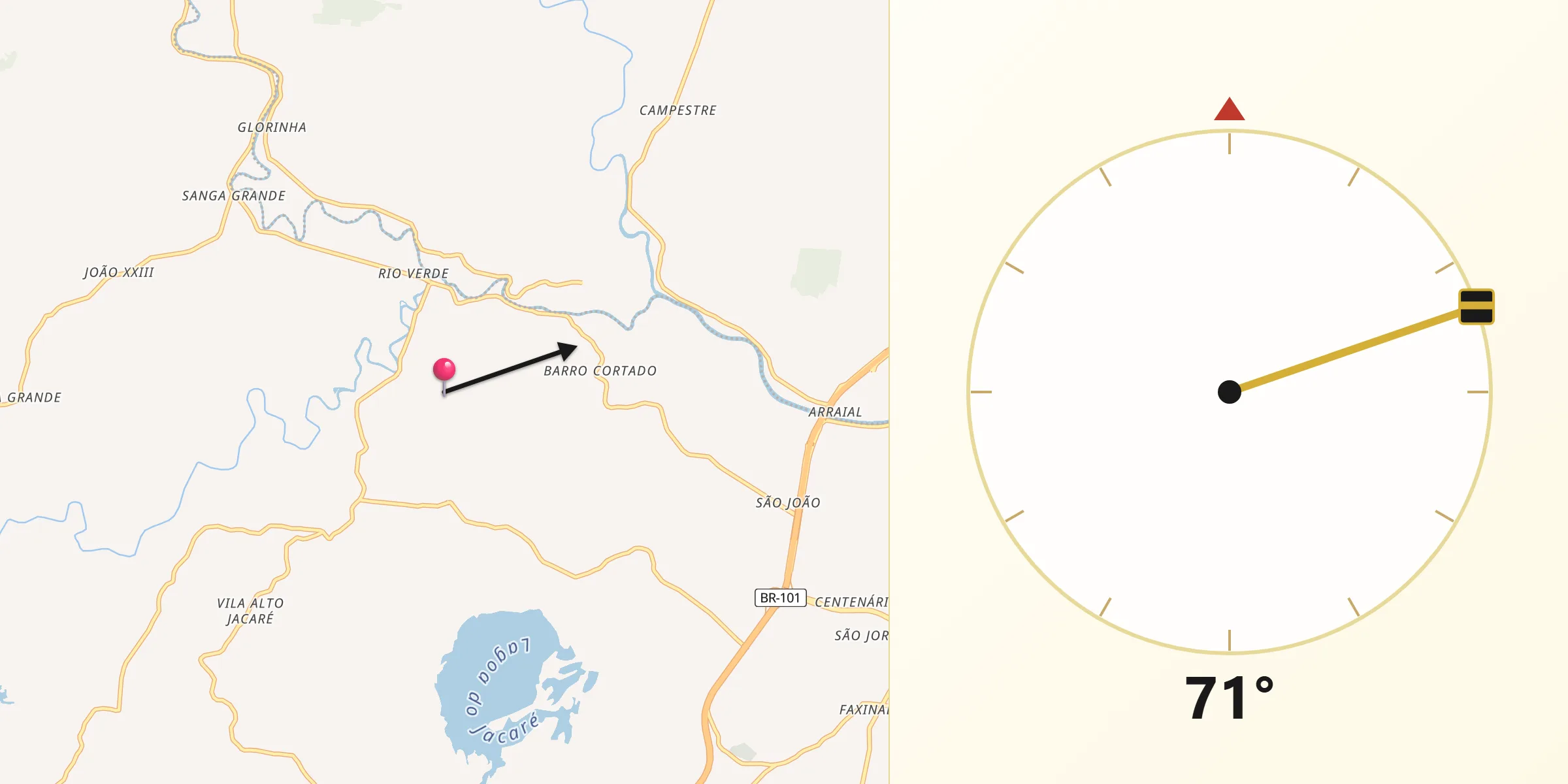 Direção da Qibla a partir de Torres