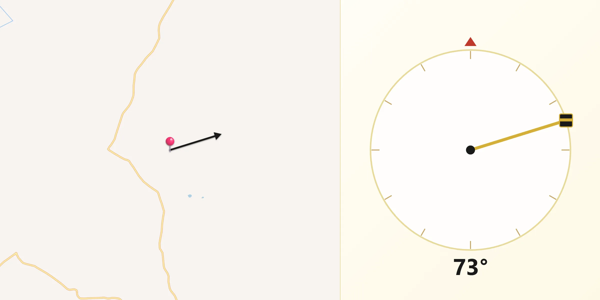 Direção da Qibla a partir de Quevedos