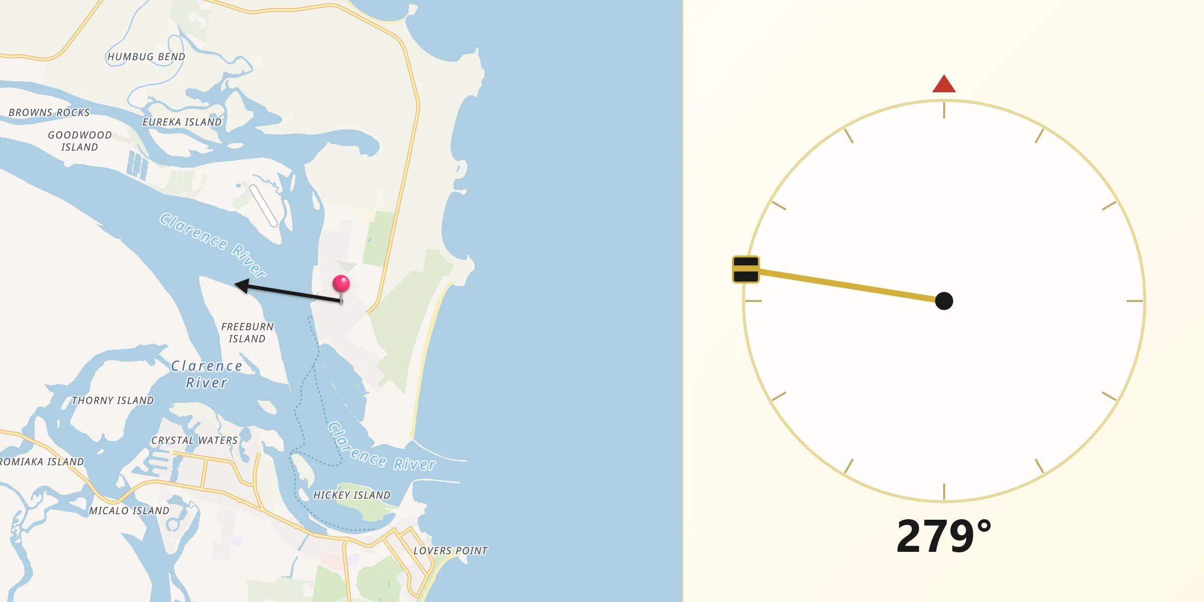 Qibla Direction from Iluka