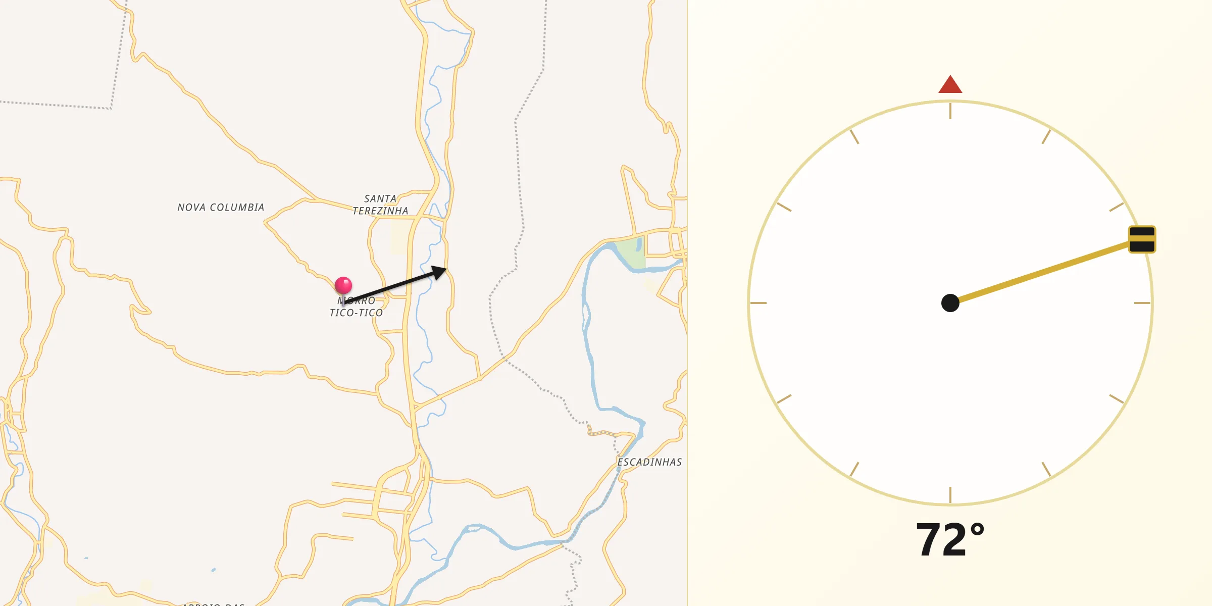 Direção da Qibla a partir de Bom Princípio