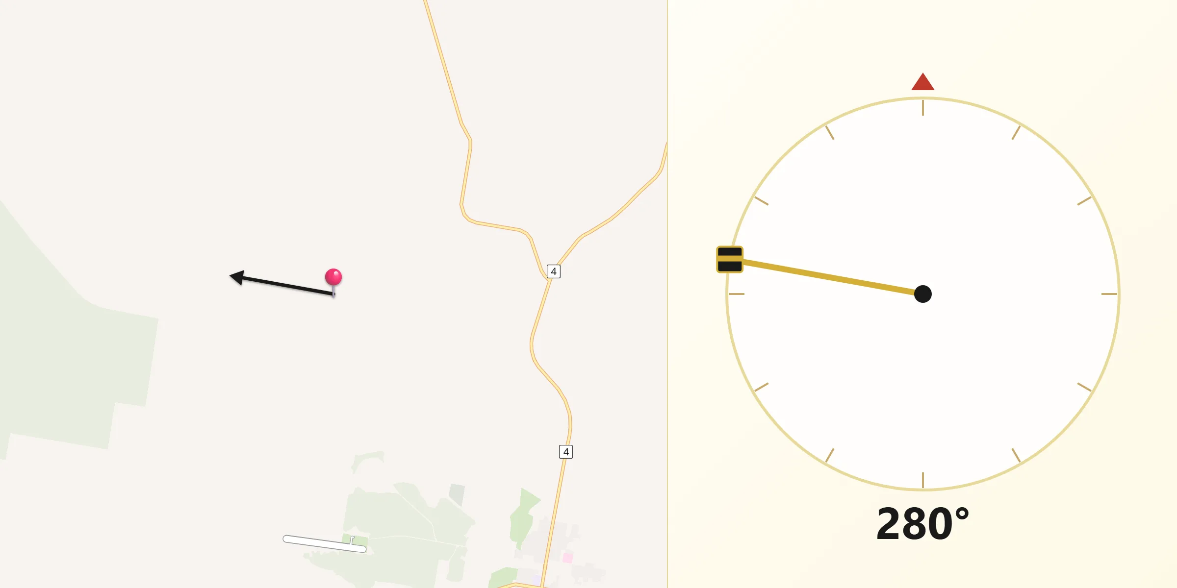 Qibla Direction from Gwydir