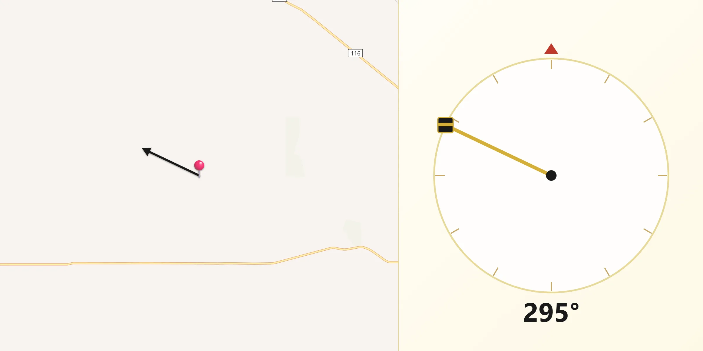Qibla Direction from Three Springs