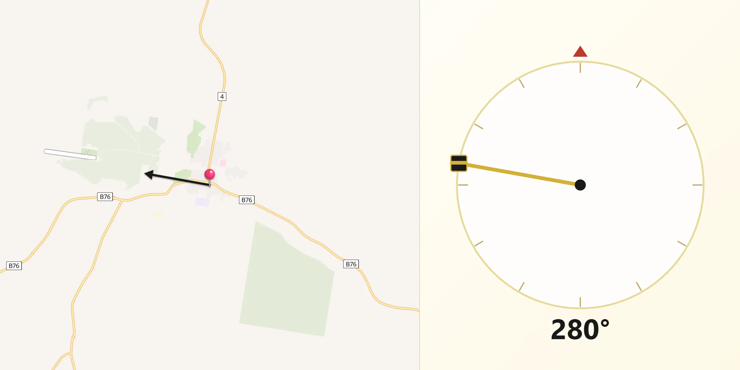 Qibla Direction from Warialda