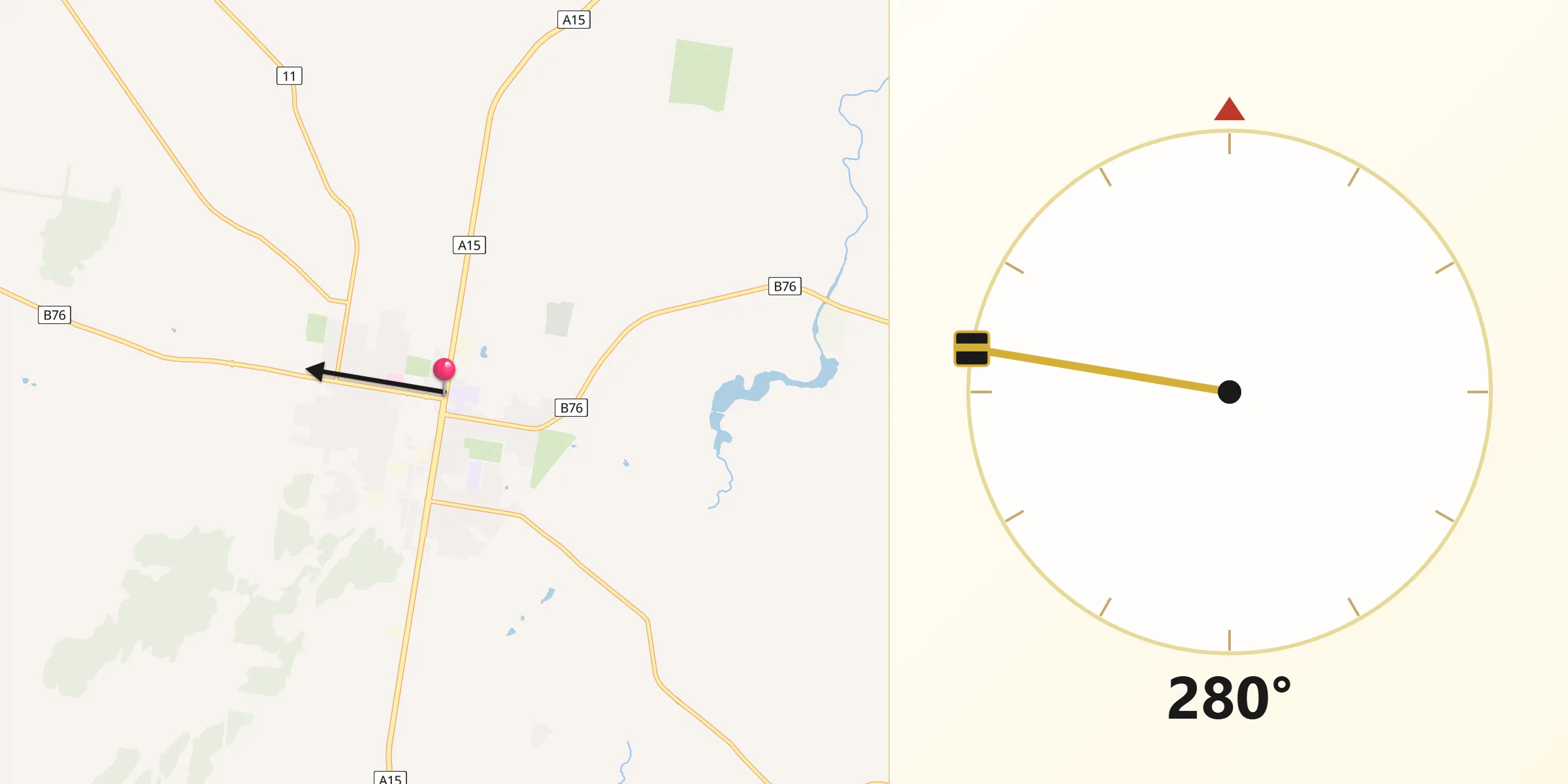 Qibla Direction from Glen Innes